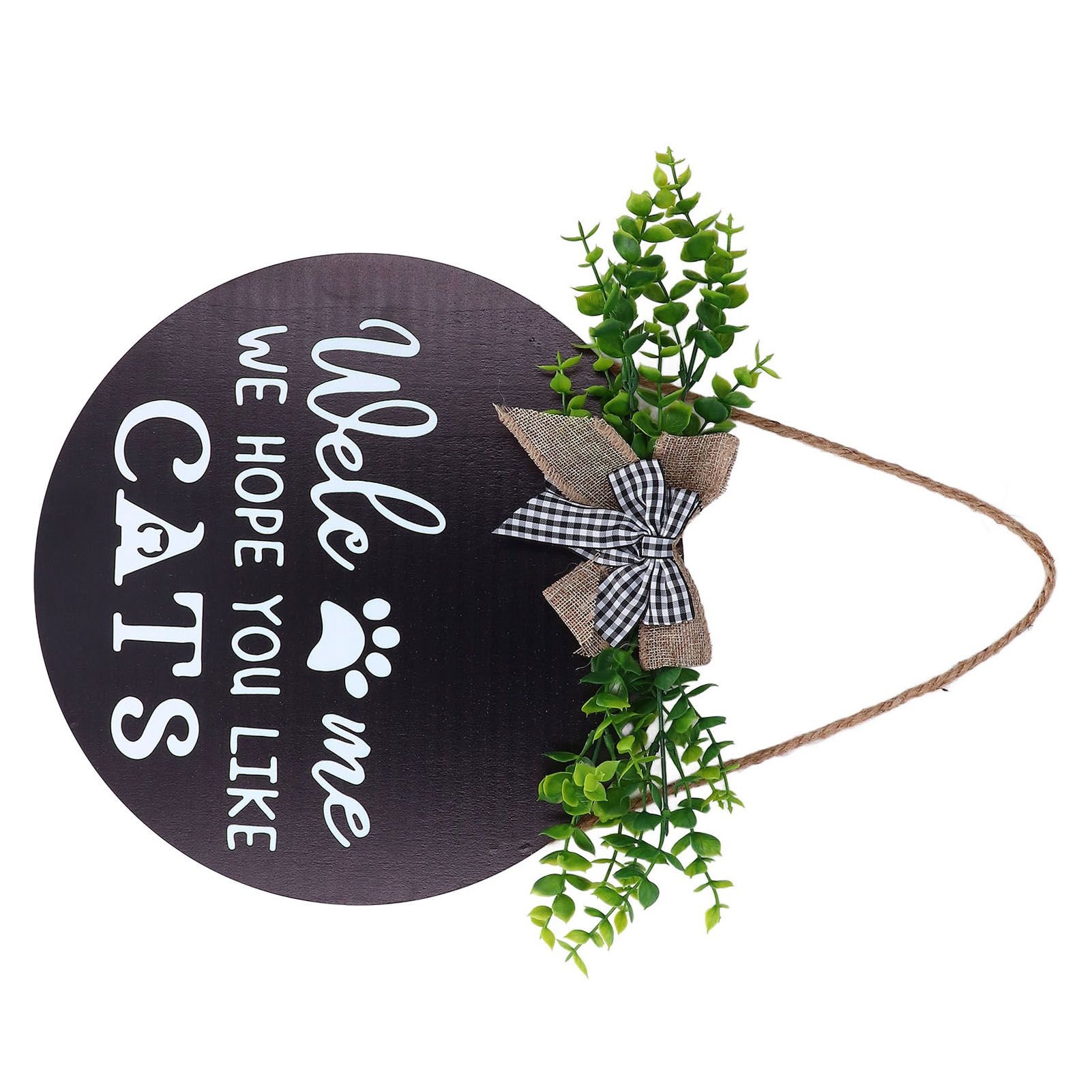 Rustic Welcome Wreath Sign Lovely Farmhouse Front Porch Decoration for Home view 4