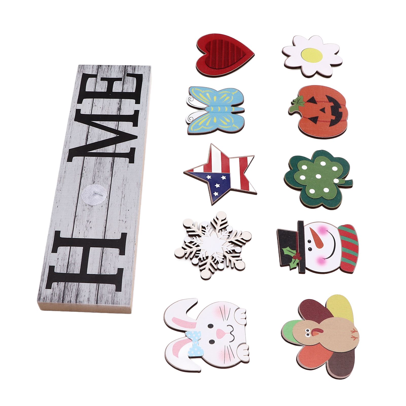 Wooden Country Home Decoration Welcome Sign Wall Decoration 10 Interchangeable view 3