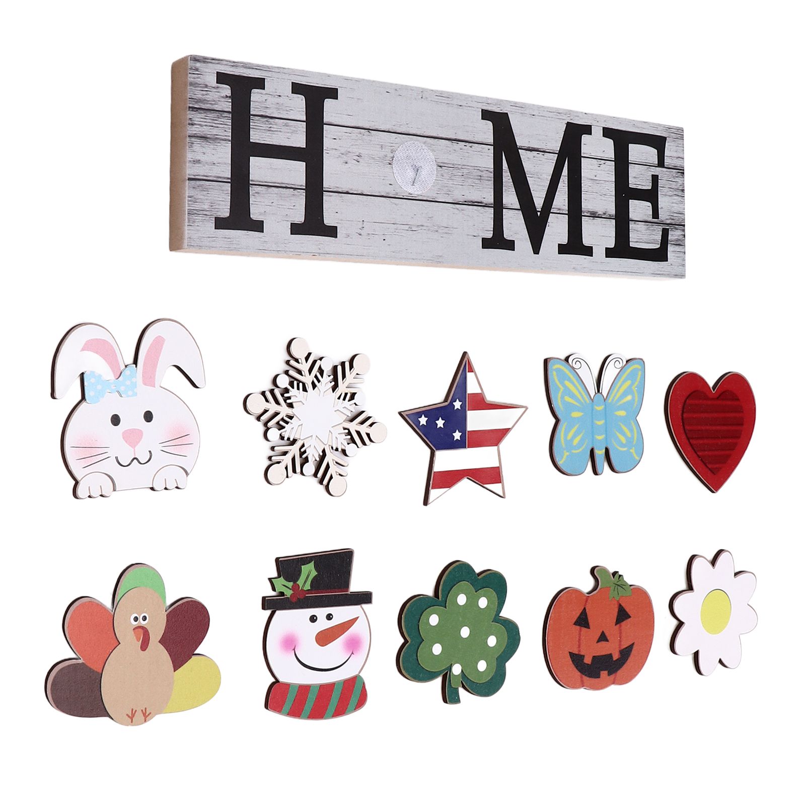 Wooden Country Home Decoration Welcome Sign Wall Decoration 10 Interchangeable view 5