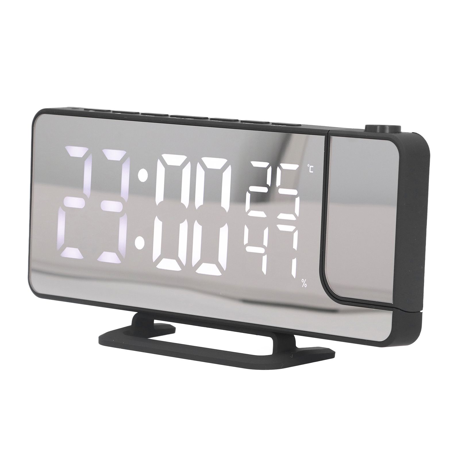 Projection Alarm Clock Mirror Screen USB Charging Snooze 180° Digital view 7