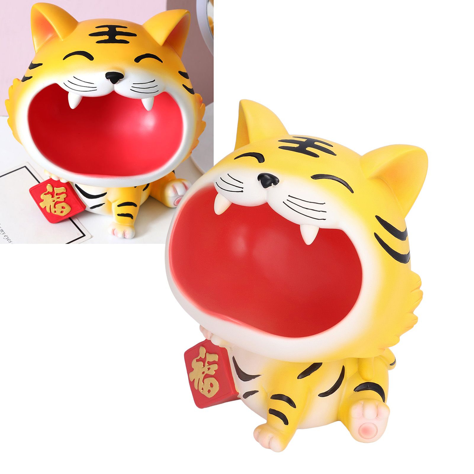 Resin Animal Storage Decoration Big Mouth Animal Statue Key Holder for Living view 12