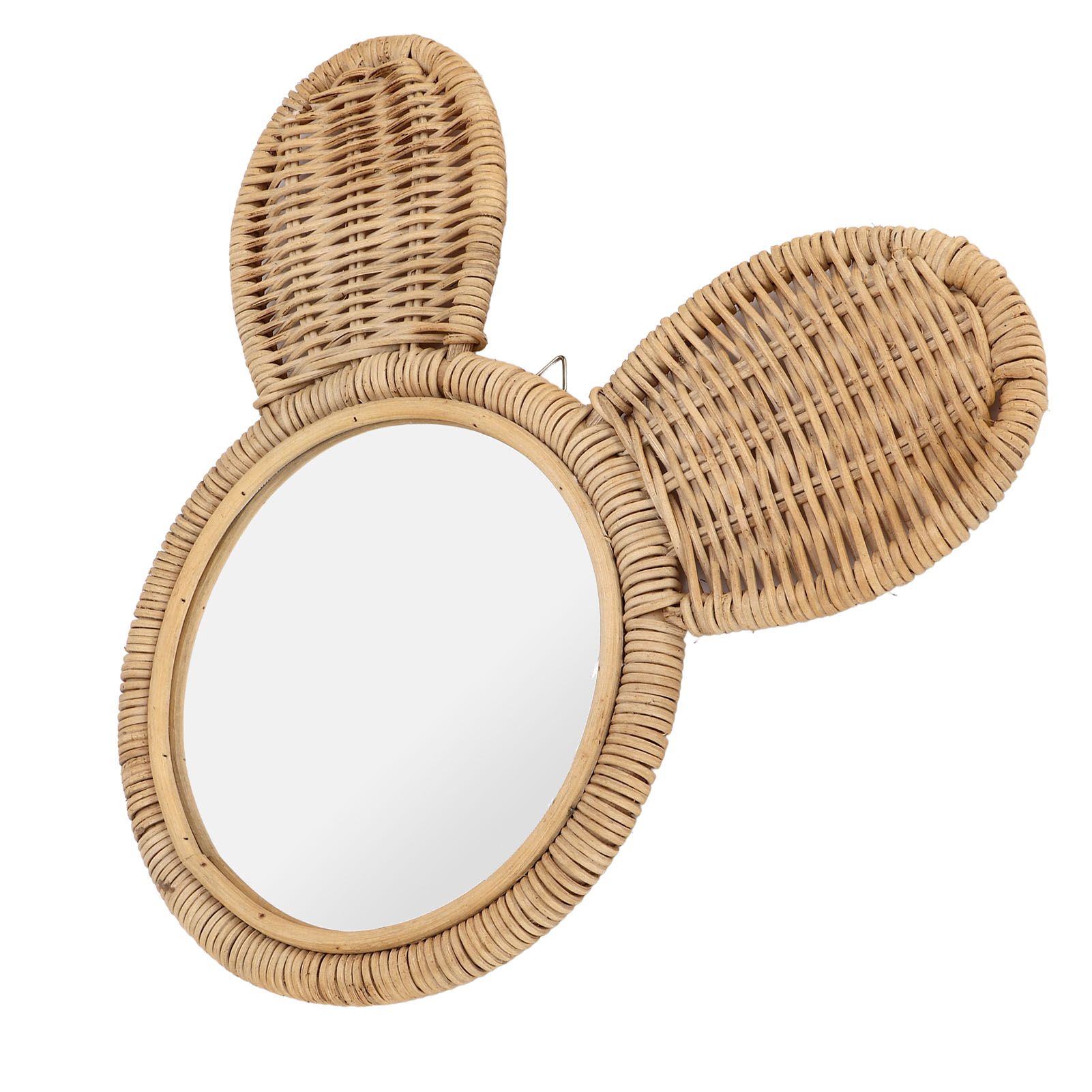 Hanging Mirror High Definition Rattan Mirror Wall Decorative Makeup Mirror for view 3