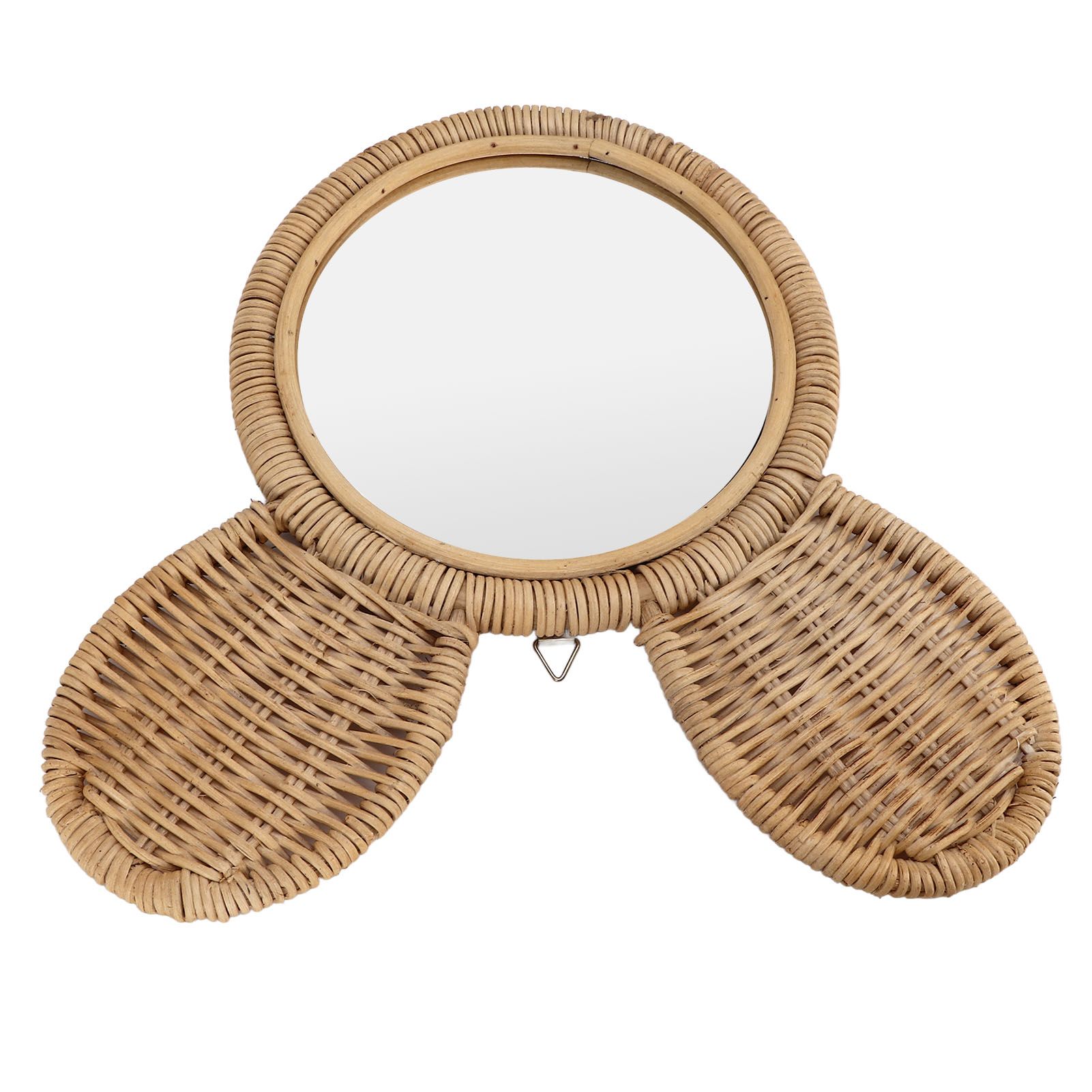 Hanging Mirror High Definition Rattan Mirror Wall Decorative Makeup Mirror for view 5