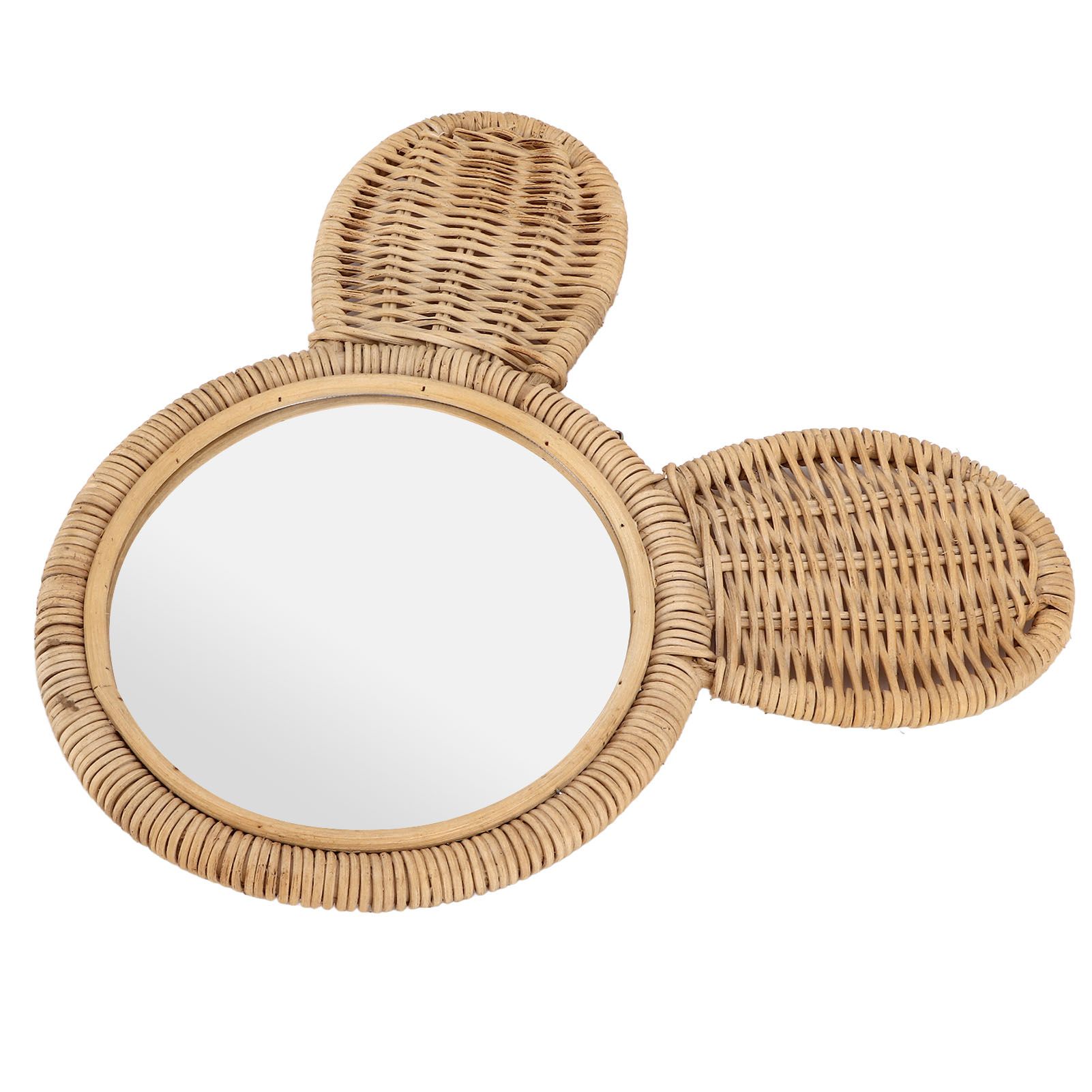 Hanging Mirror High Definition Rattan Mirror Wall Decorative Makeup Mirror for view 8