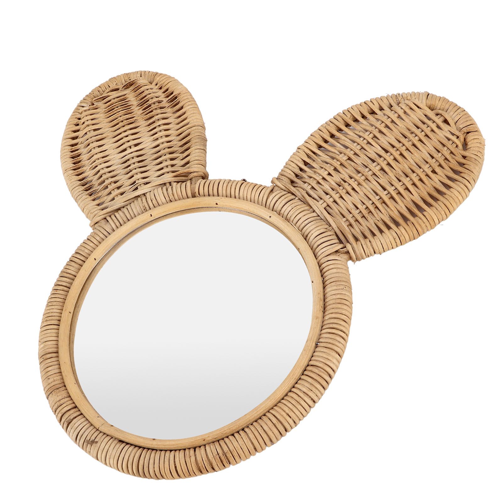 Hanging Mirror High Definition Rattan Mirror Wall Decorative Makeup Mirror for view 10