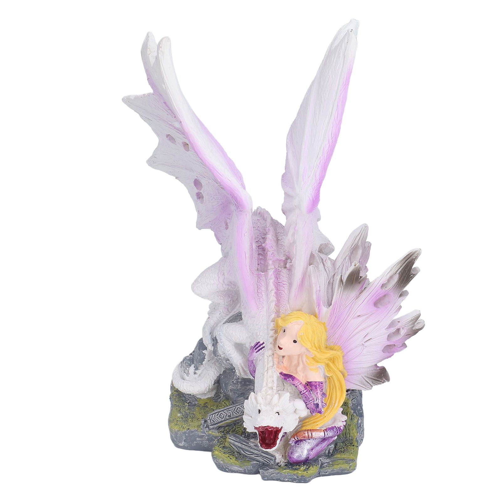 Dragon Girl Desktop Ornament Standing Sculpture Resin Bedroom Decoration view 3