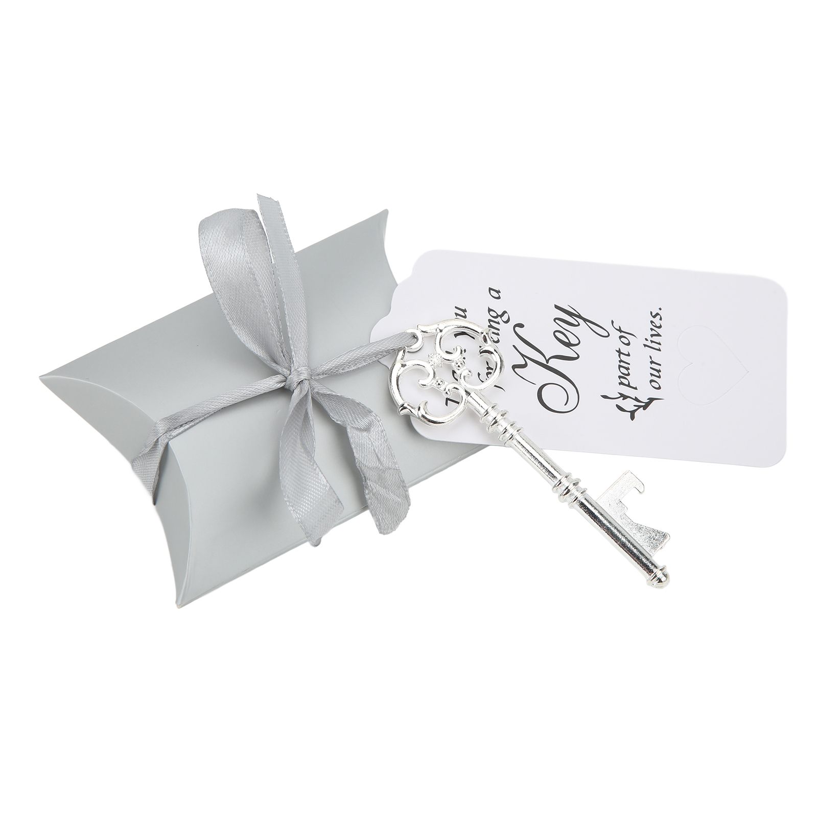 50Pack Wedding Candy Box Wedding Bridal Guest Favors with Vintage Keys Tags view 5