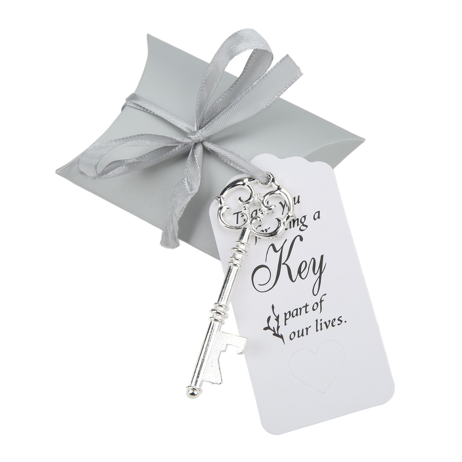 50Pack Wedding Candy Box Wedding Bridal Guest Favors with Vintage Keys Tags view 6
