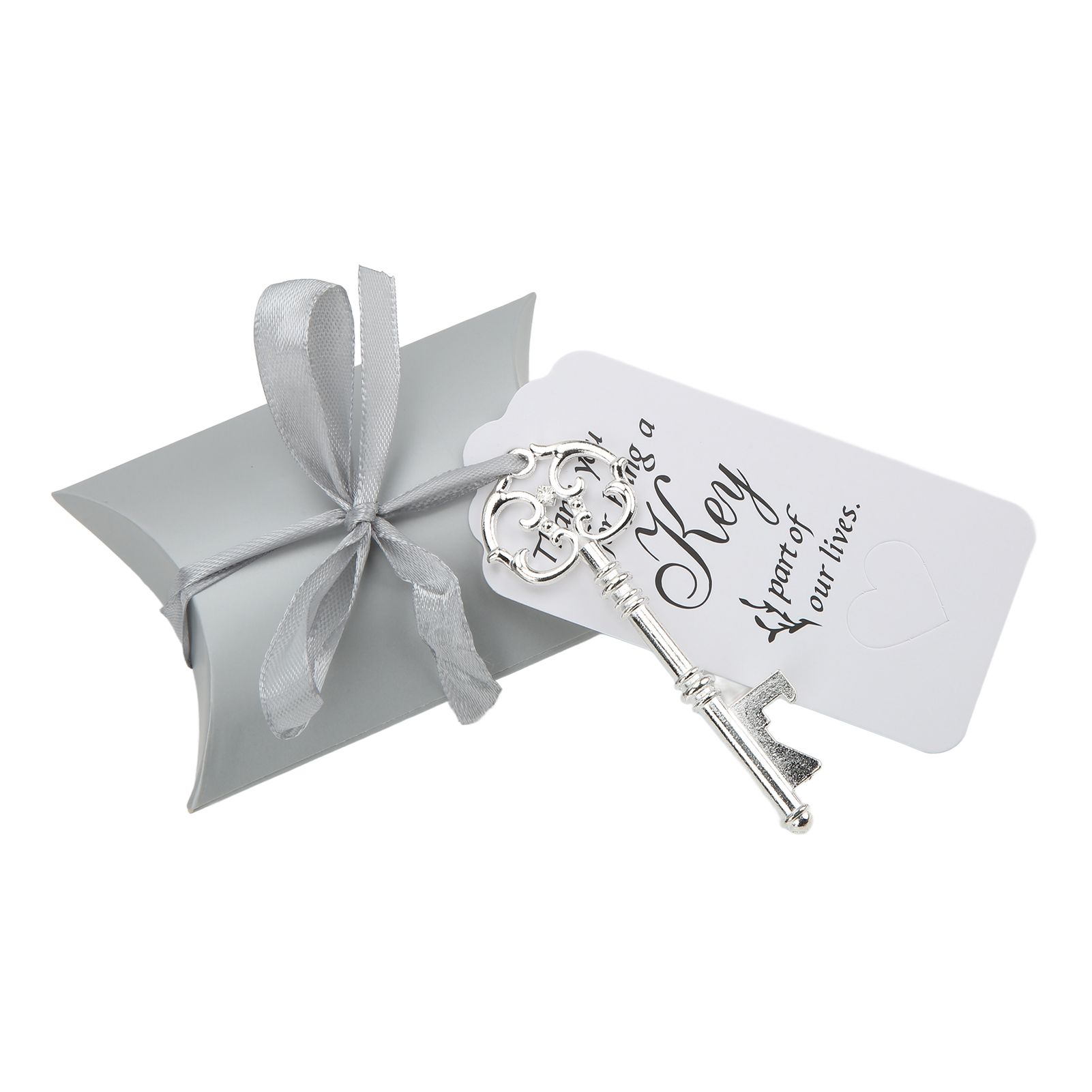50Pack Wedding Candy Box Wedding Bridal Guest Favors with Vintage Keys Tags view 7