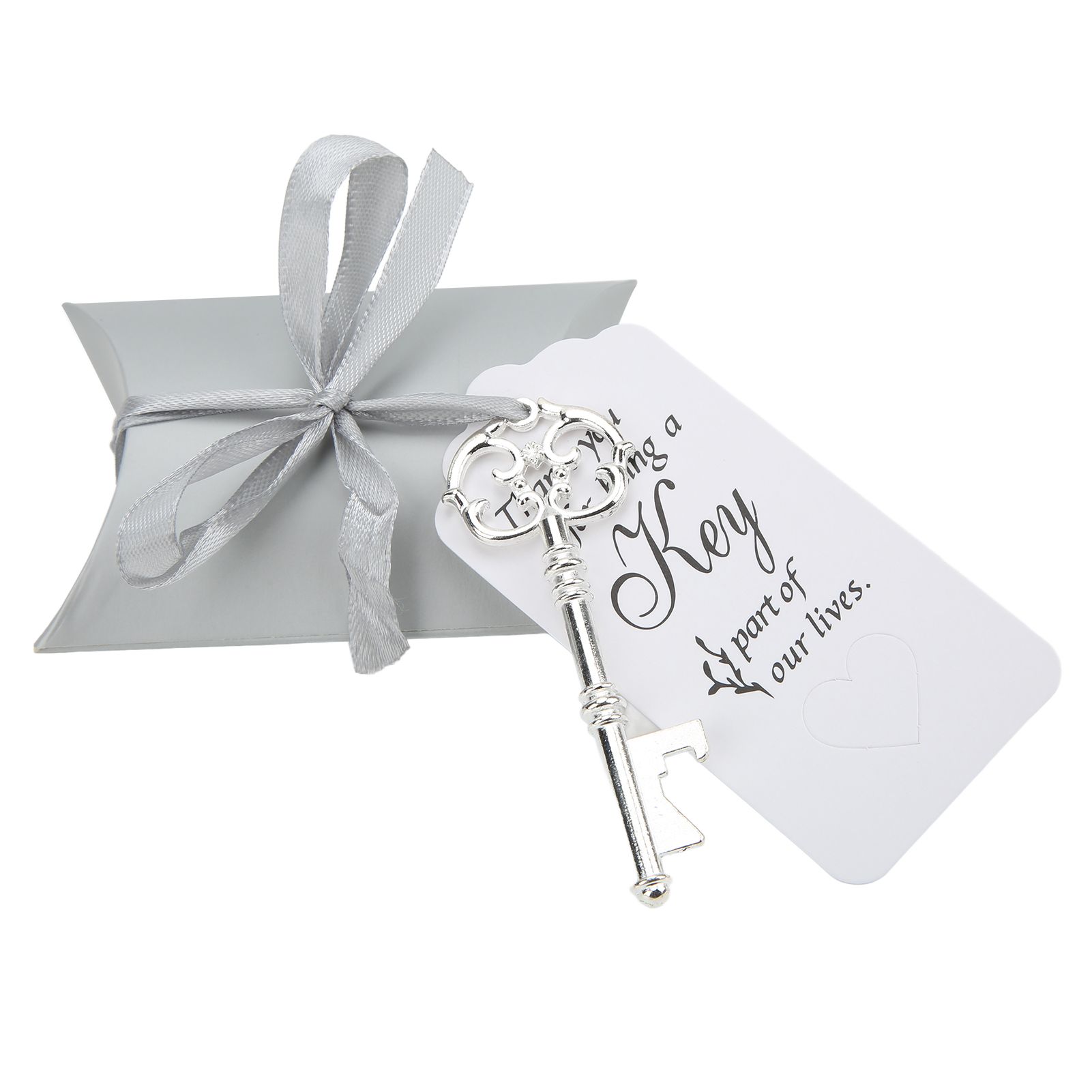 50Pack Wedding Candy Box Wedding Bridal Guest Favors with Vintage Keys Tags view 9