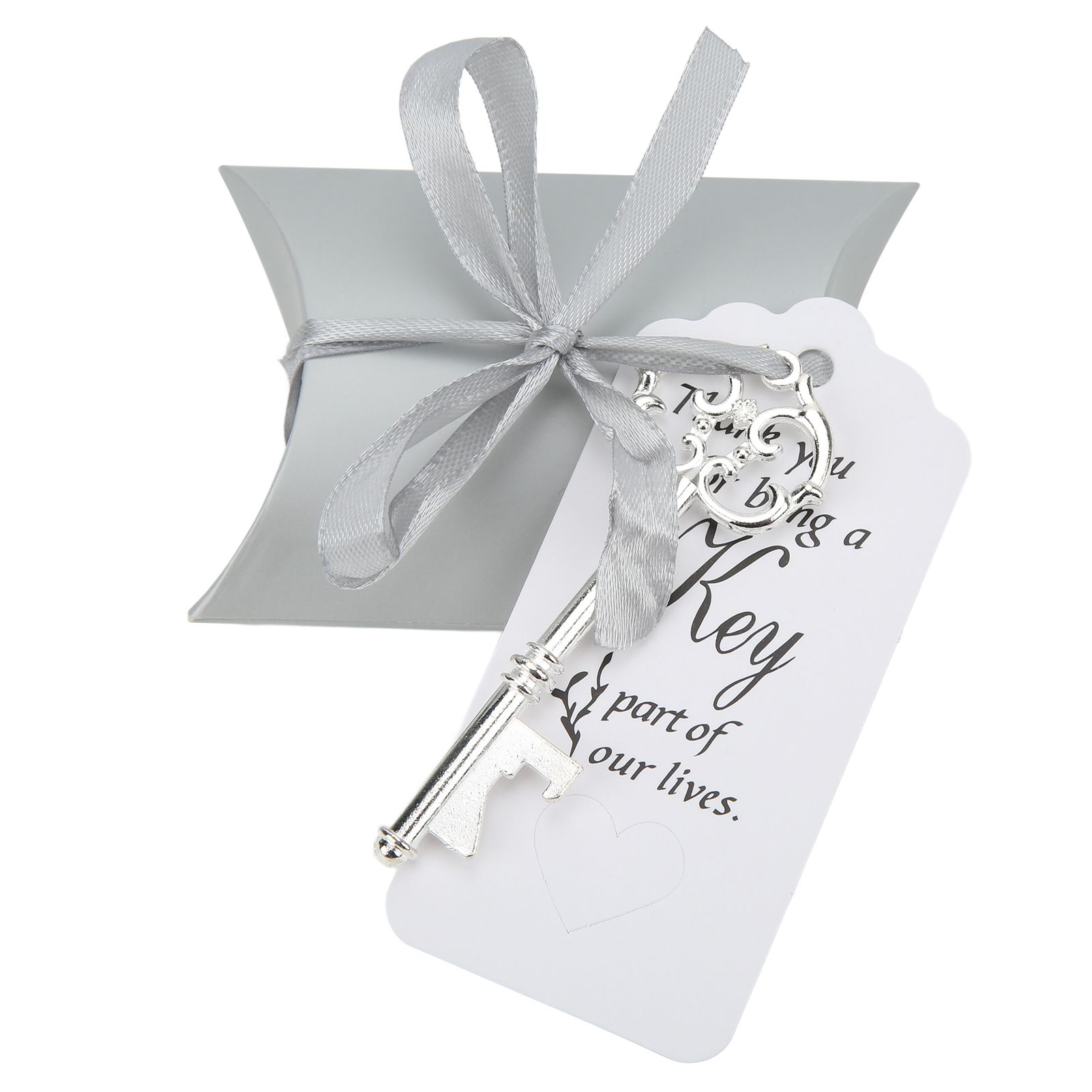50Pack Wedding Candy Box Wedding Bridal Guest Favors with Vintage Keys Tags view 10