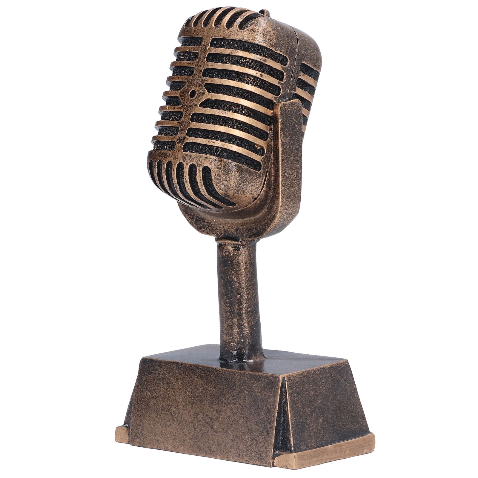 Music Award Trophy Synthetic Resin Decorative Microphone Tabletop Ornament for