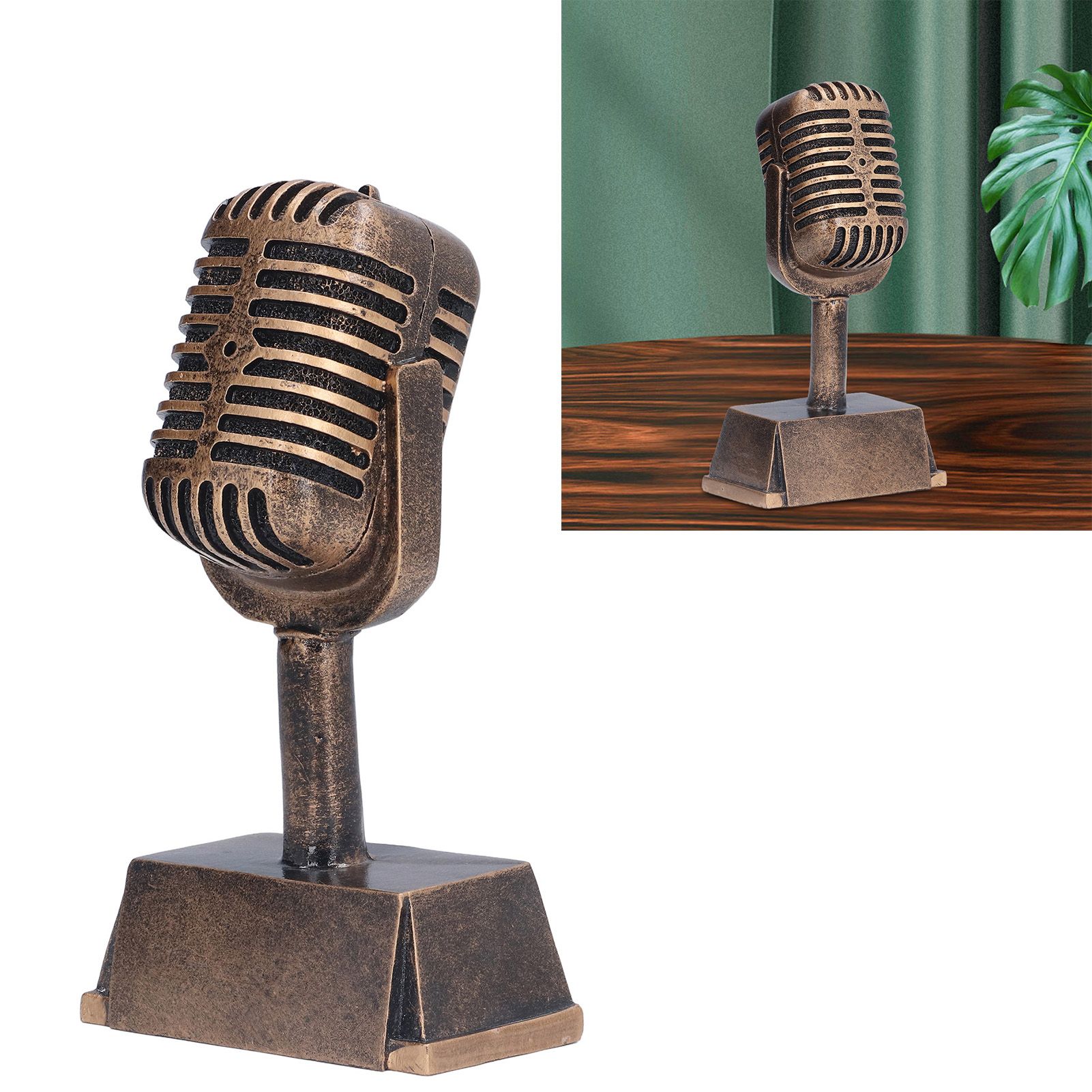 Music Award Trophy Synthetic Resin Decorative Microphone Tabletop Ornament for view 12