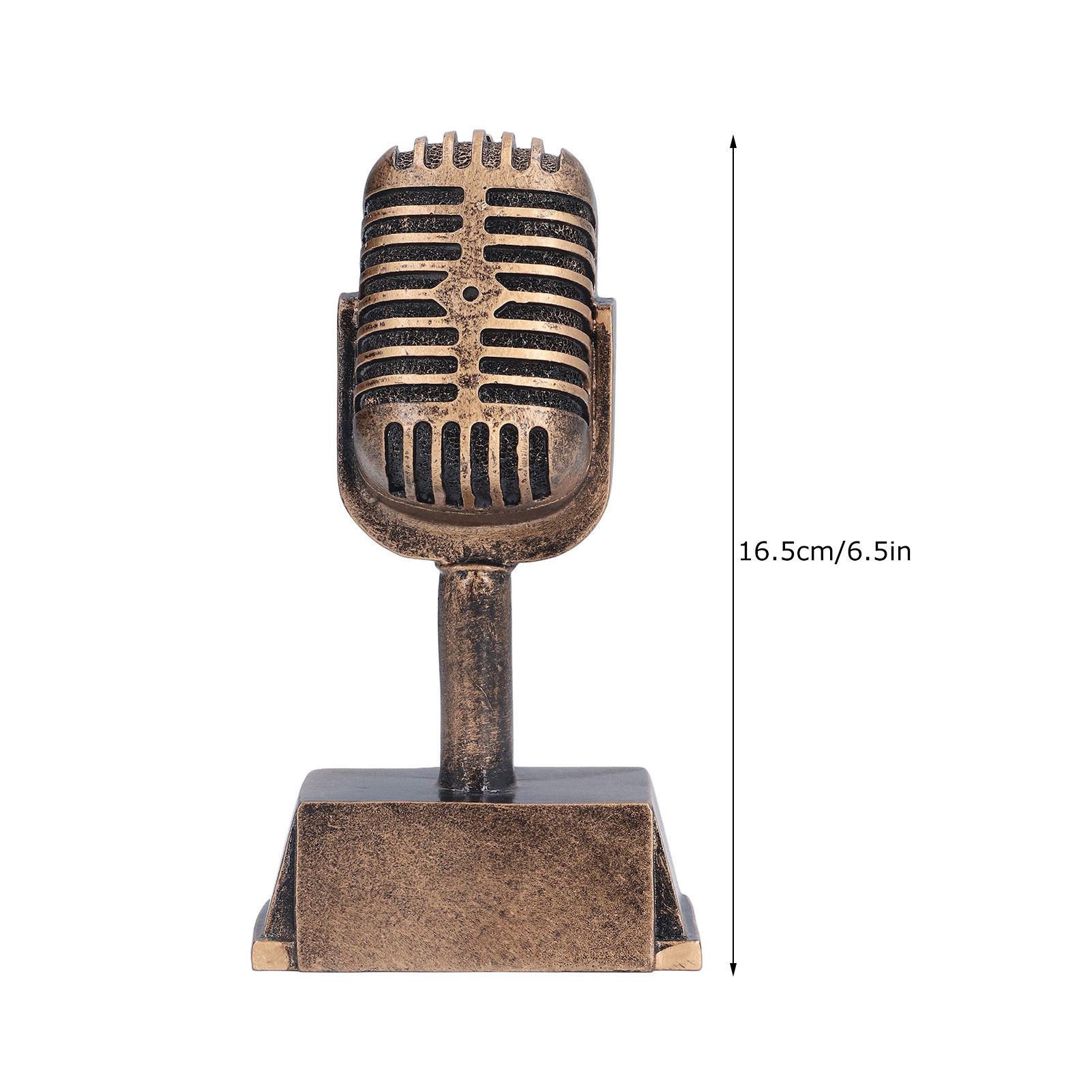 Music Award Trophy Synthetic Resin Decorative Microphone Tabletop Ornament for view 13