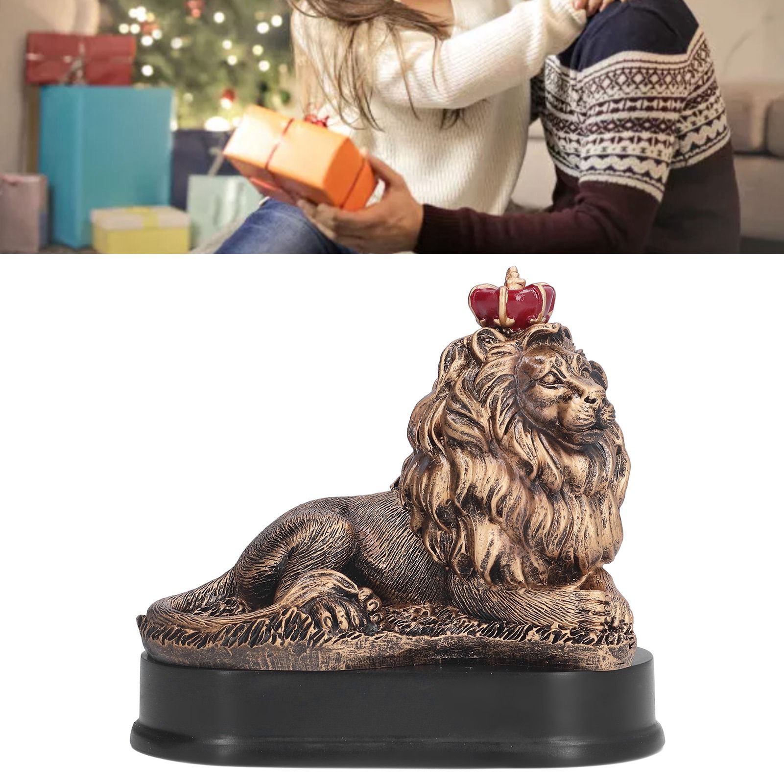 Lion Sculpture Decorative Lion Resin Statue for Home Decoration Farm Living view 11