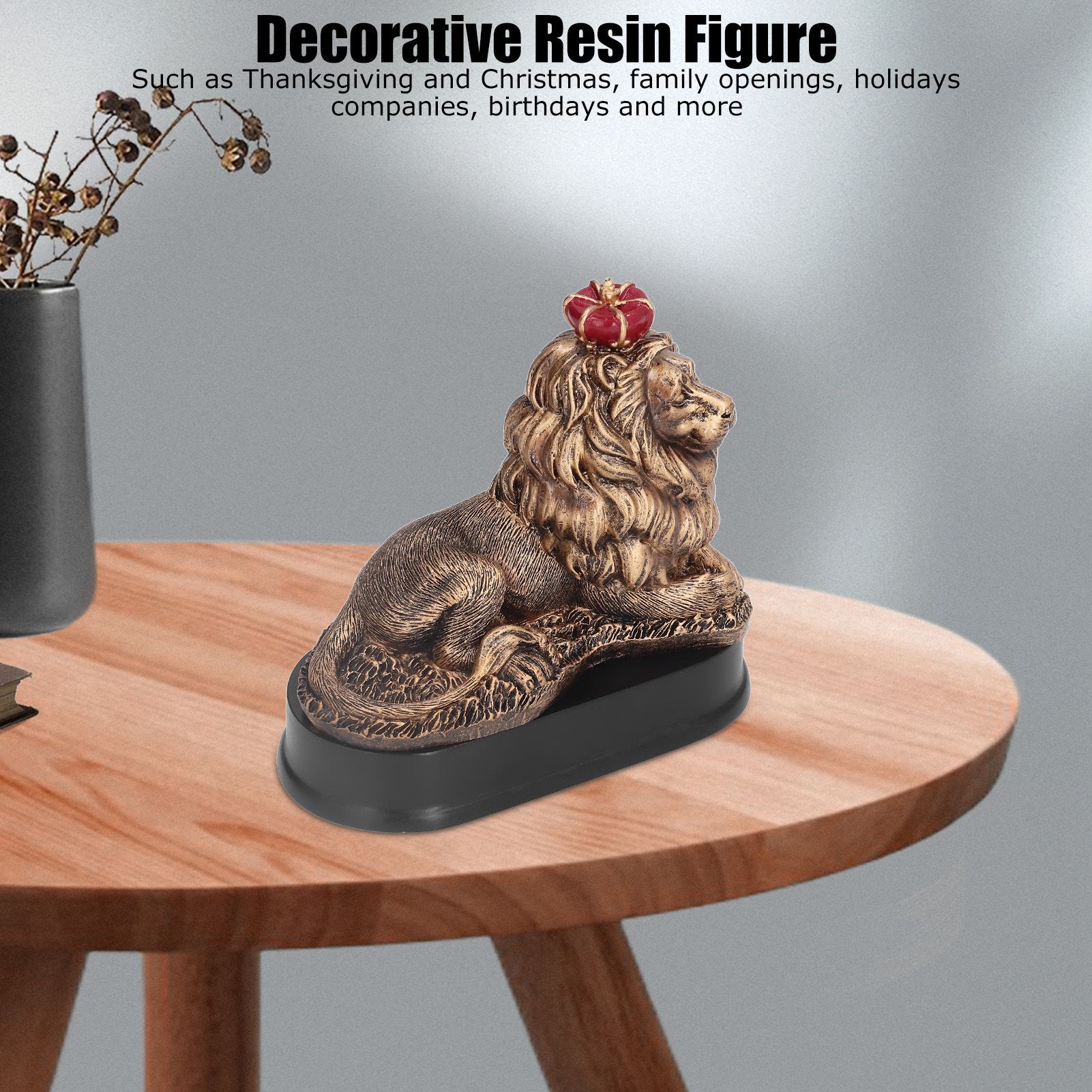 Lion Sculpture Decorative Lion Resin Statue for Home Decoration Farm Living view 14
