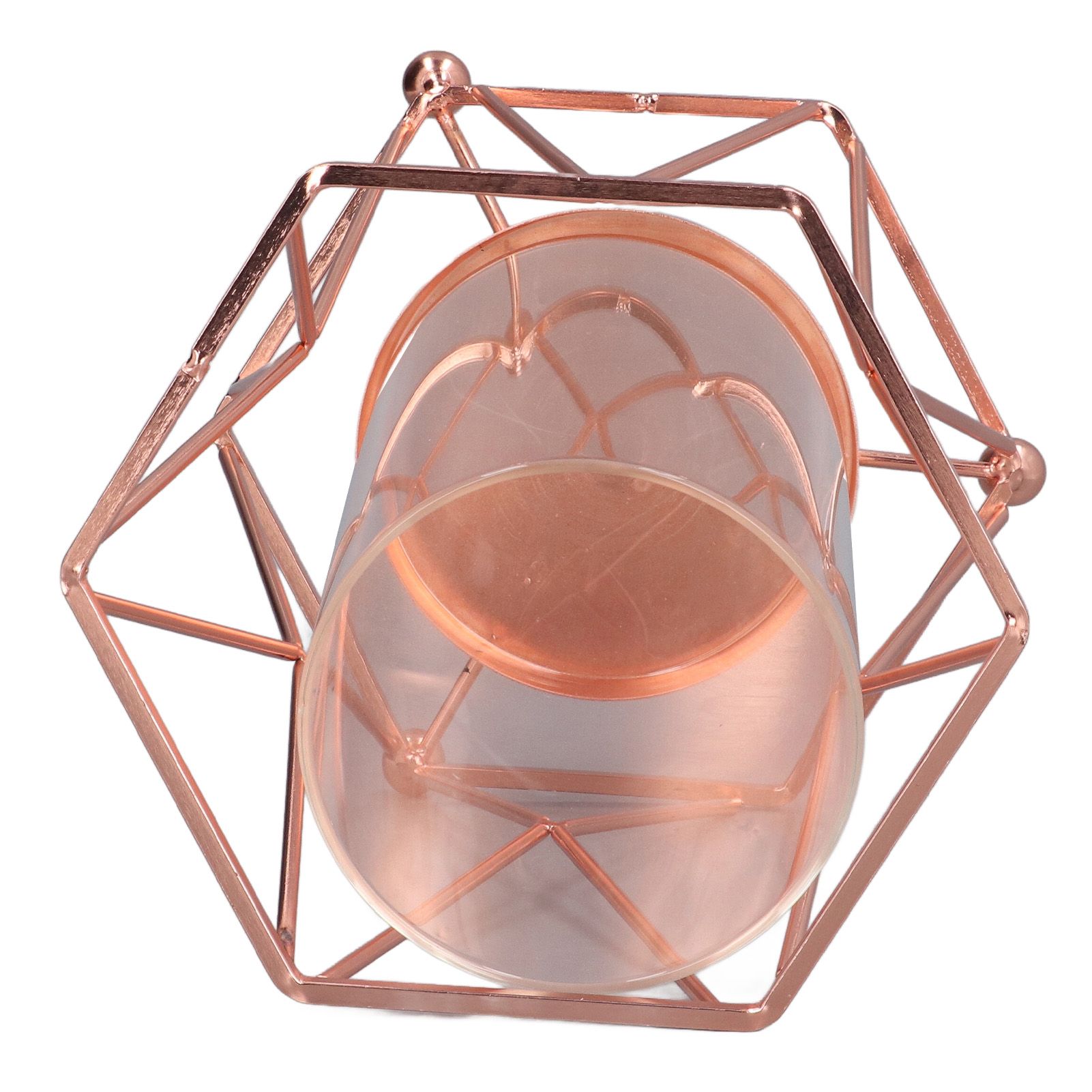 Plant Vase with Wrought Iron Flower Stand Transparent Glass Flower Pot view 15