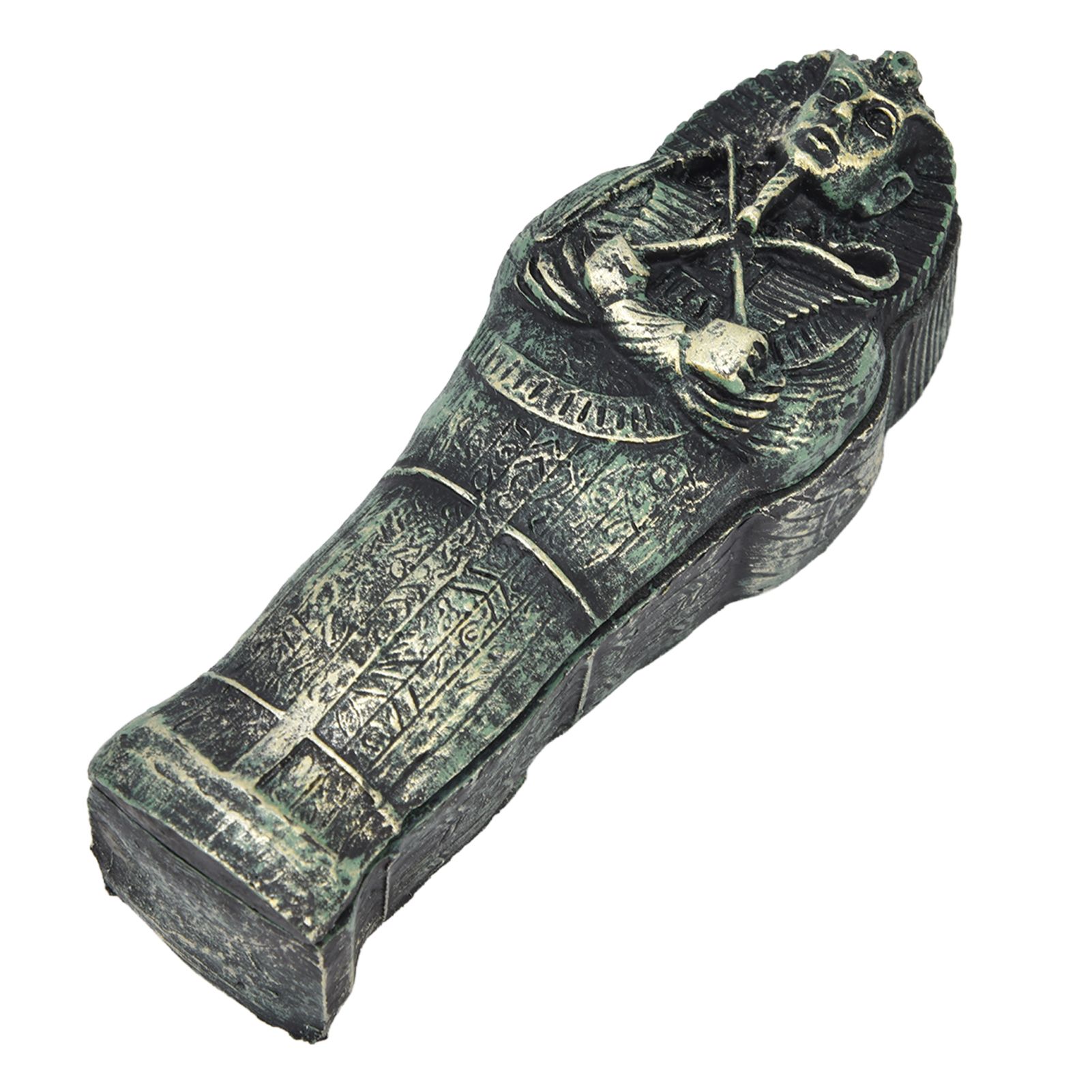 Mummy Coffin Decorations Aquarium Fish Tank Ornaments Landscape Skull Resin view 10