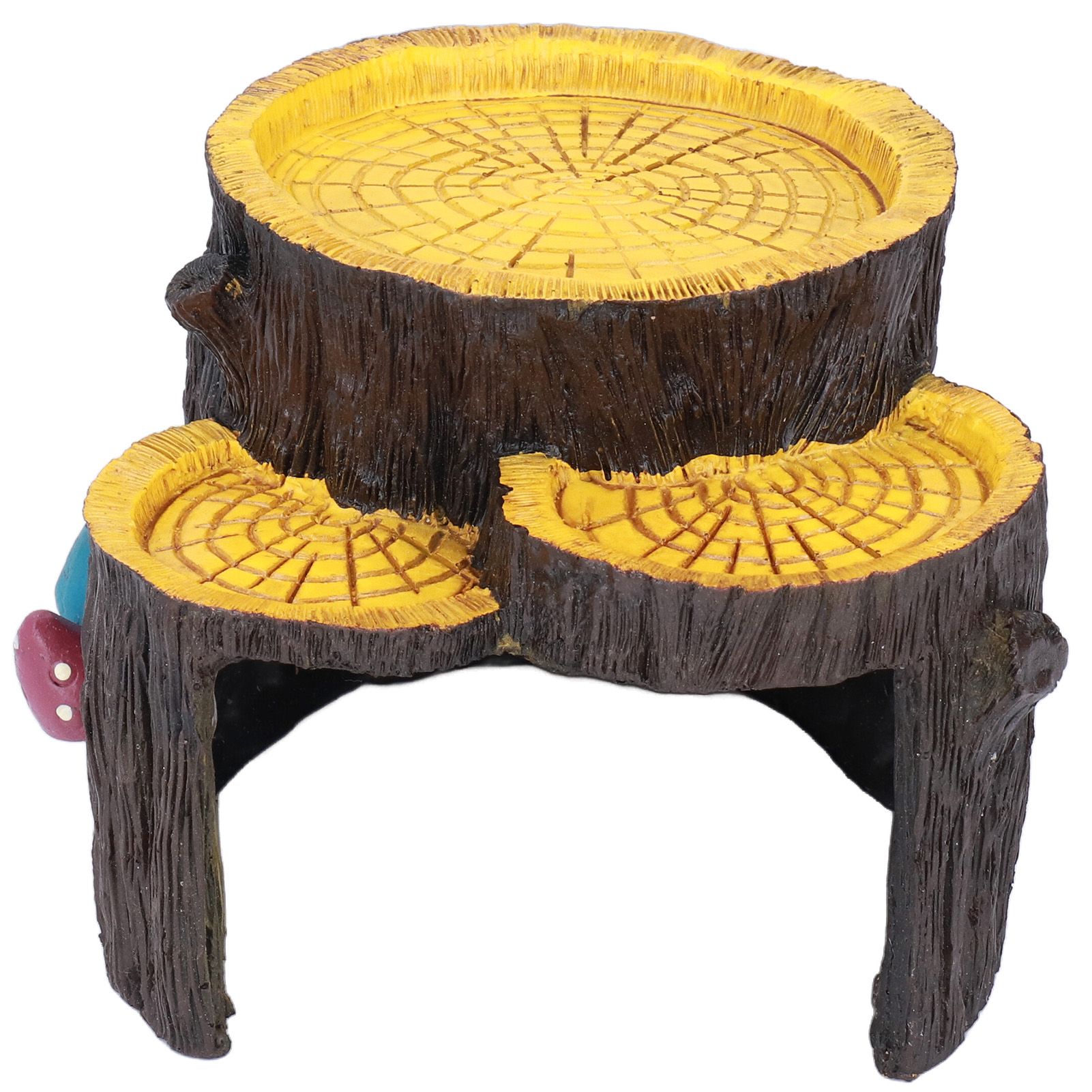 Resin Mini Stump Shape Hiding Hole Wooden Cave Artificial Aquarium Plants