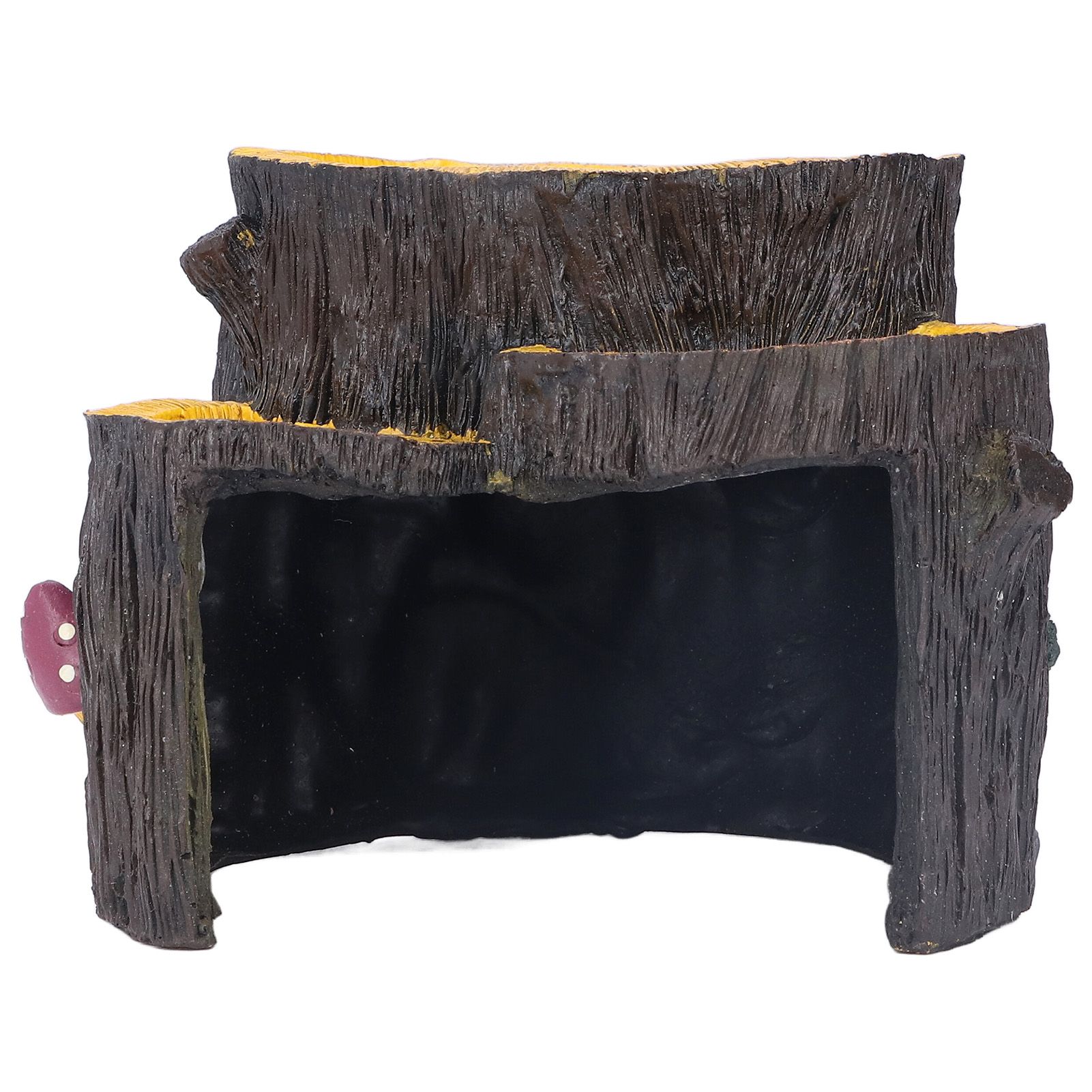 Resin Mini Stump Shape Hiding Hole Wooden Cave Artificial Aquarium Plants view 9