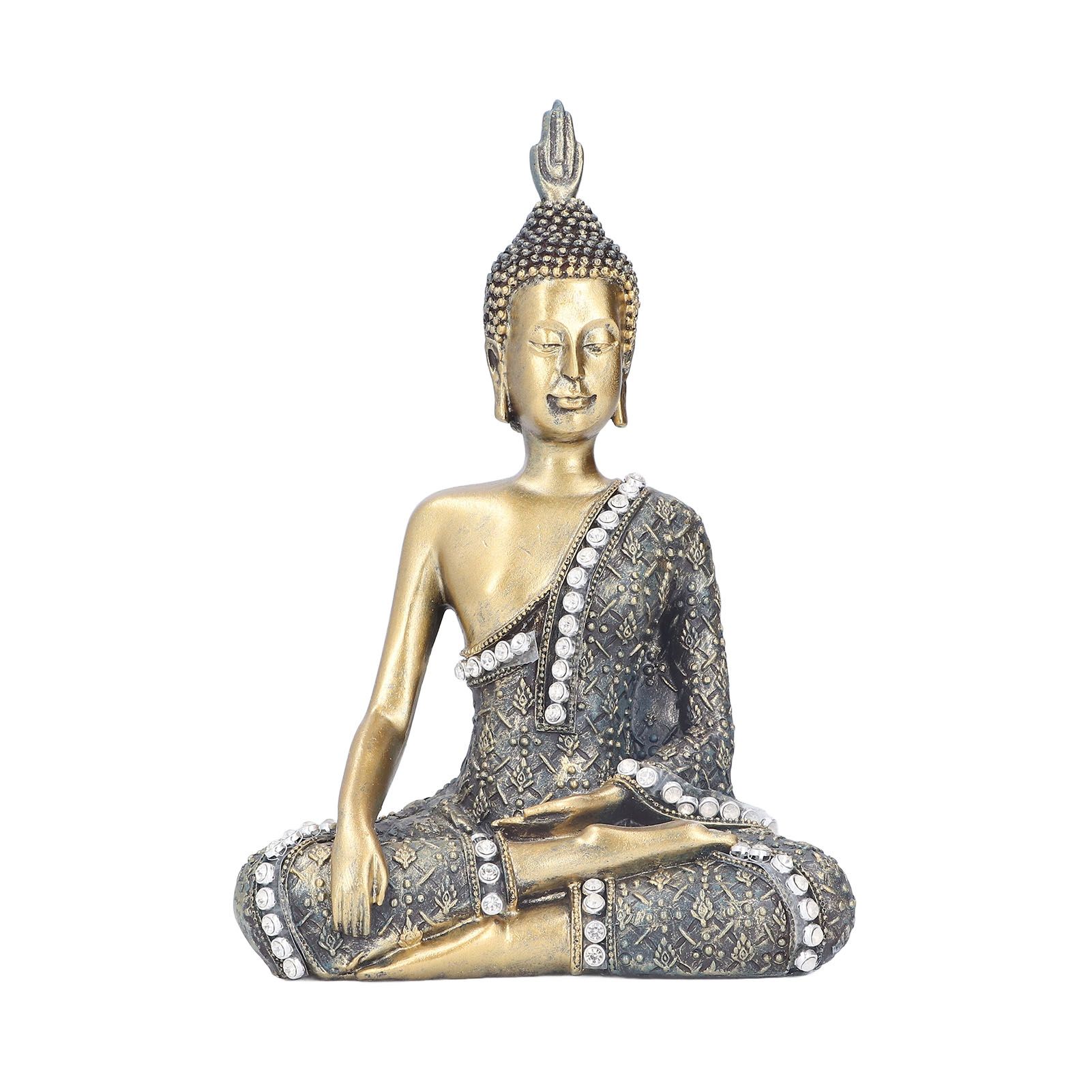 Buddha Ornament Resin Retro Small Decorative Desktop Sitting Buddha Statue for view 2