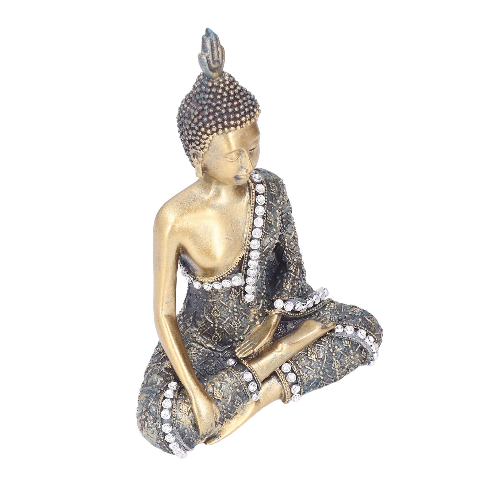 Buddha Ornament Resin Retro Small Decorative Desktop Sitting Buddha Statue for view 4