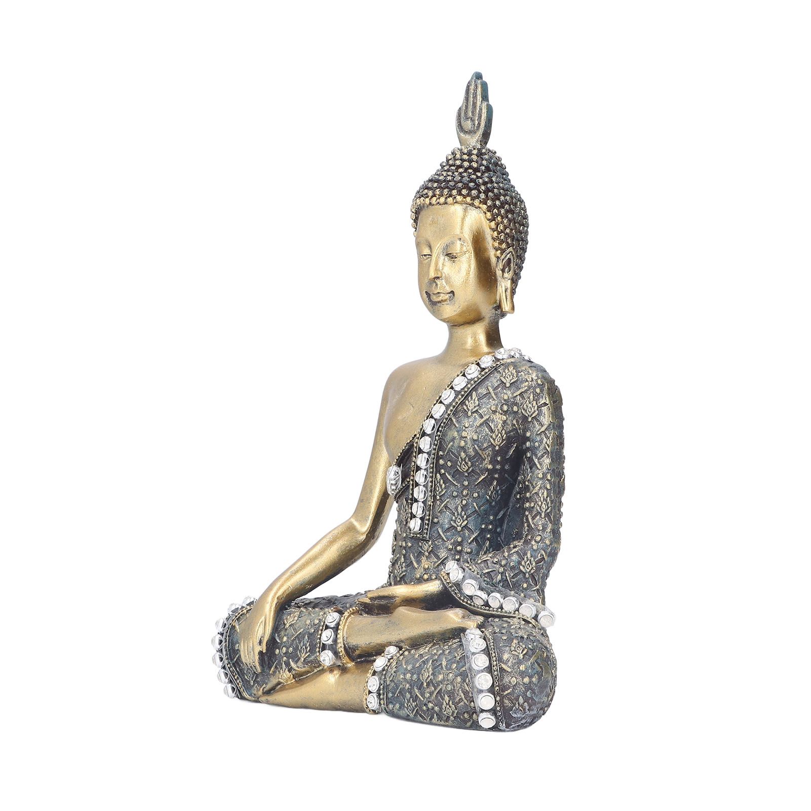 Buddha Ornament Resin Retro Small Decorative Desktop Sitting Buddha Statue for view 5