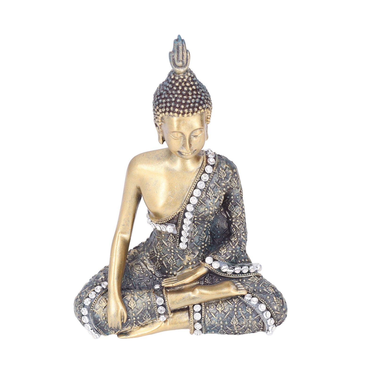 Buddha Ornament Resin Retro Small Decorative Desktop Sitting Buddha Statue for view 9