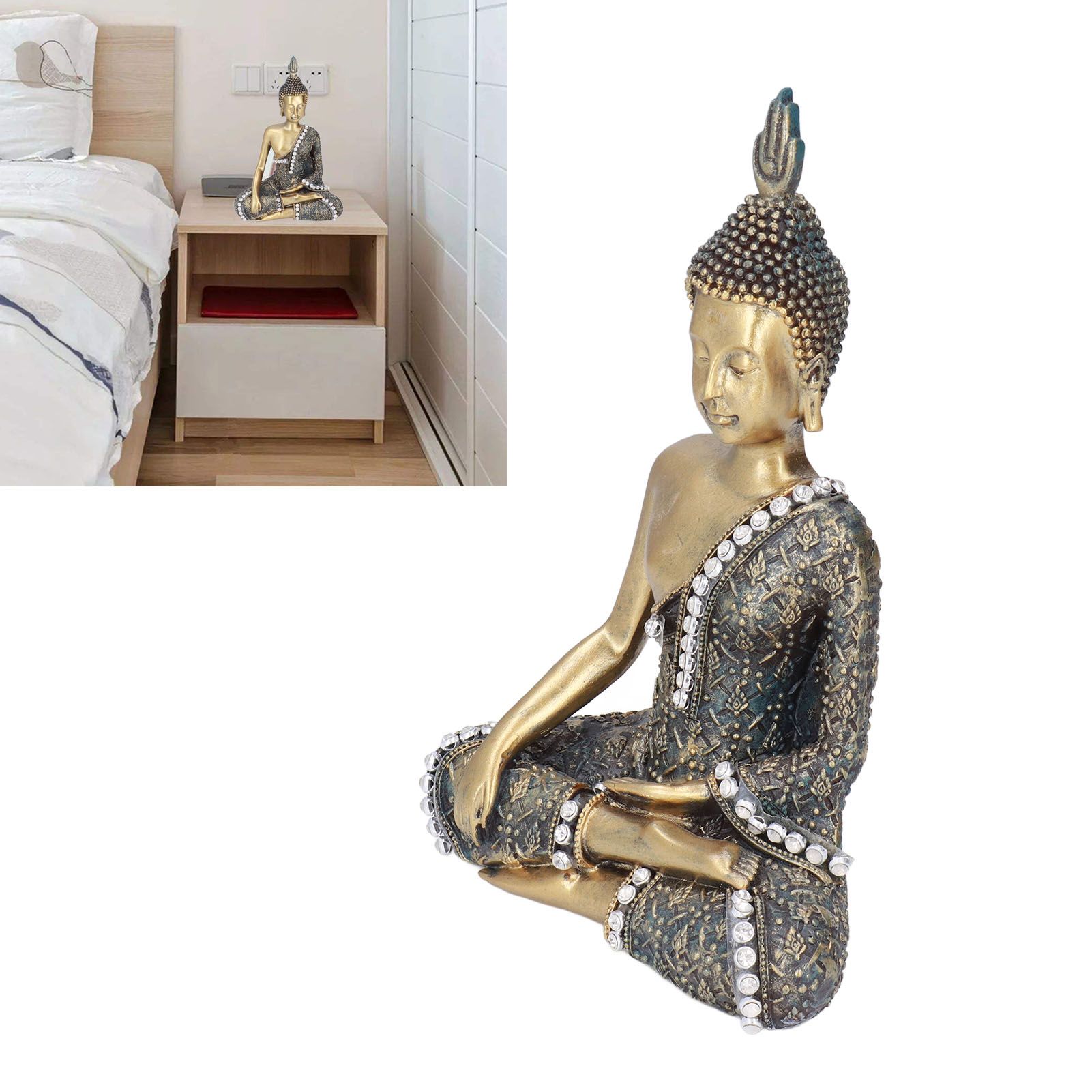 Buddha Ornament Resin Retro Small Decorative Desktop Sitting Buddha Statue for view 11
