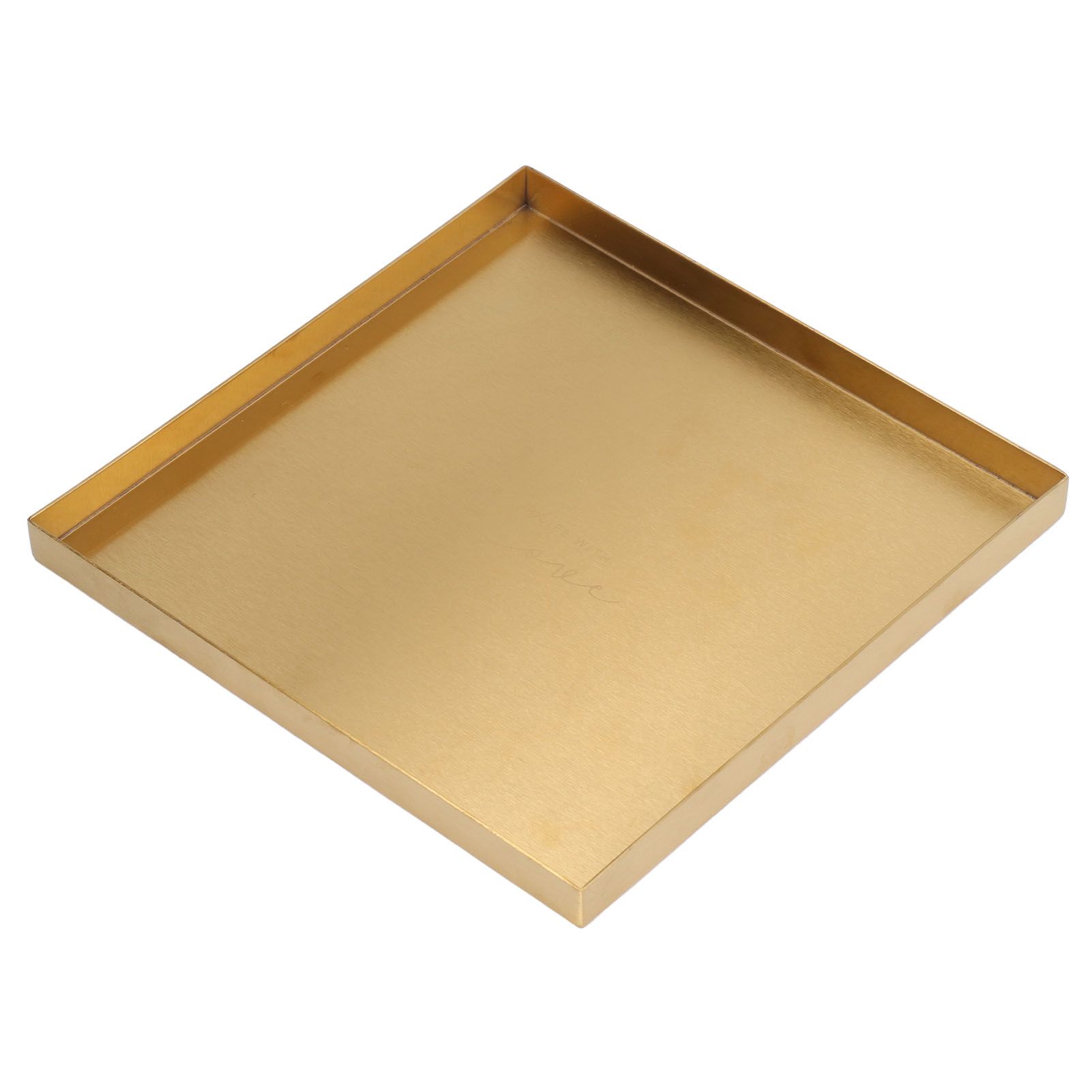 Gold Stainless Steel Tray Decorative Jewelry Dish Makeup Tray Organizer for view 2