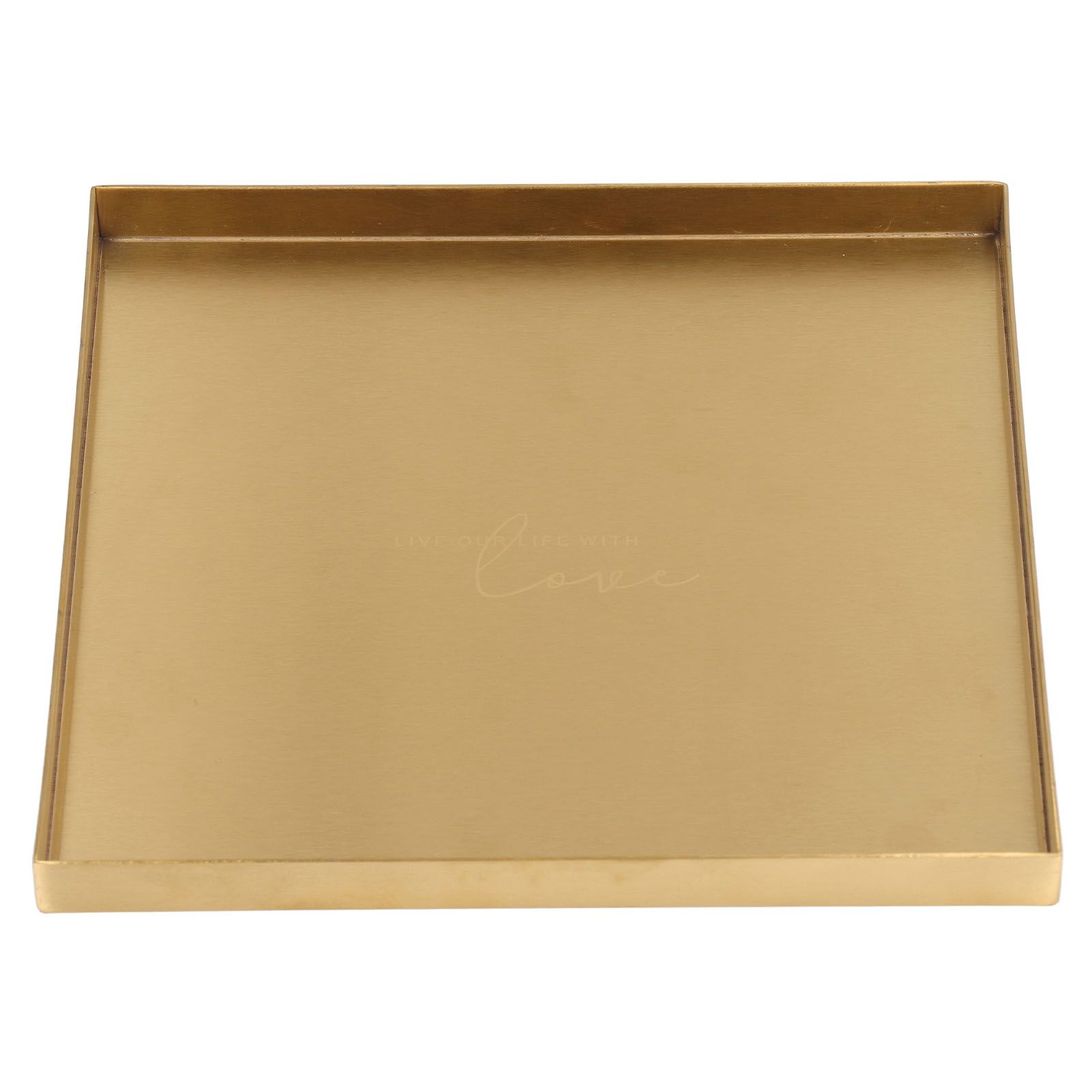 Gold Stainless Steel Tray Decorative Jewelry Dish Makeup Tray Organizer for view 6