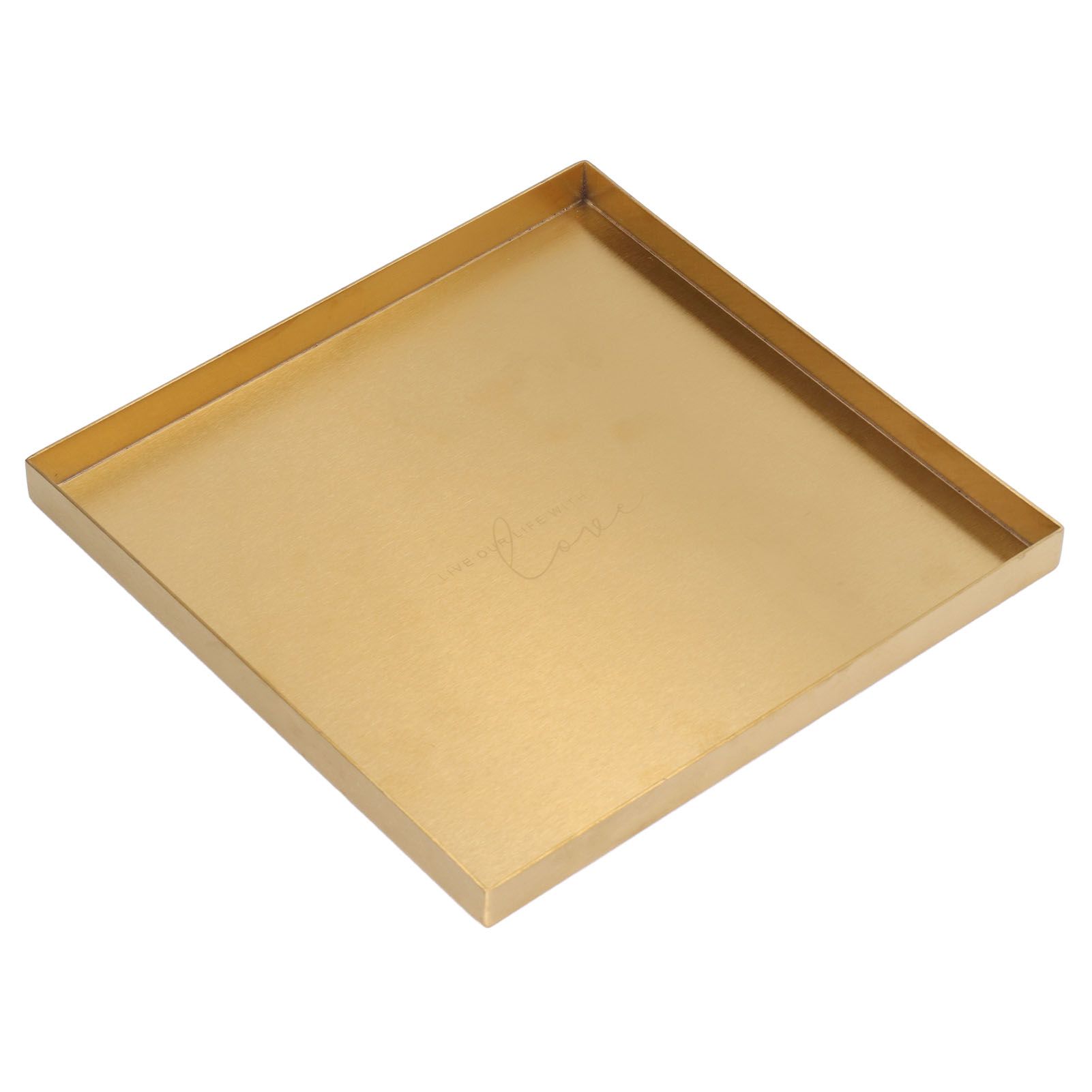 Gold Stainless Steel Tray Decorative Jewelry Dish Makeup Tray Organizer for view 7