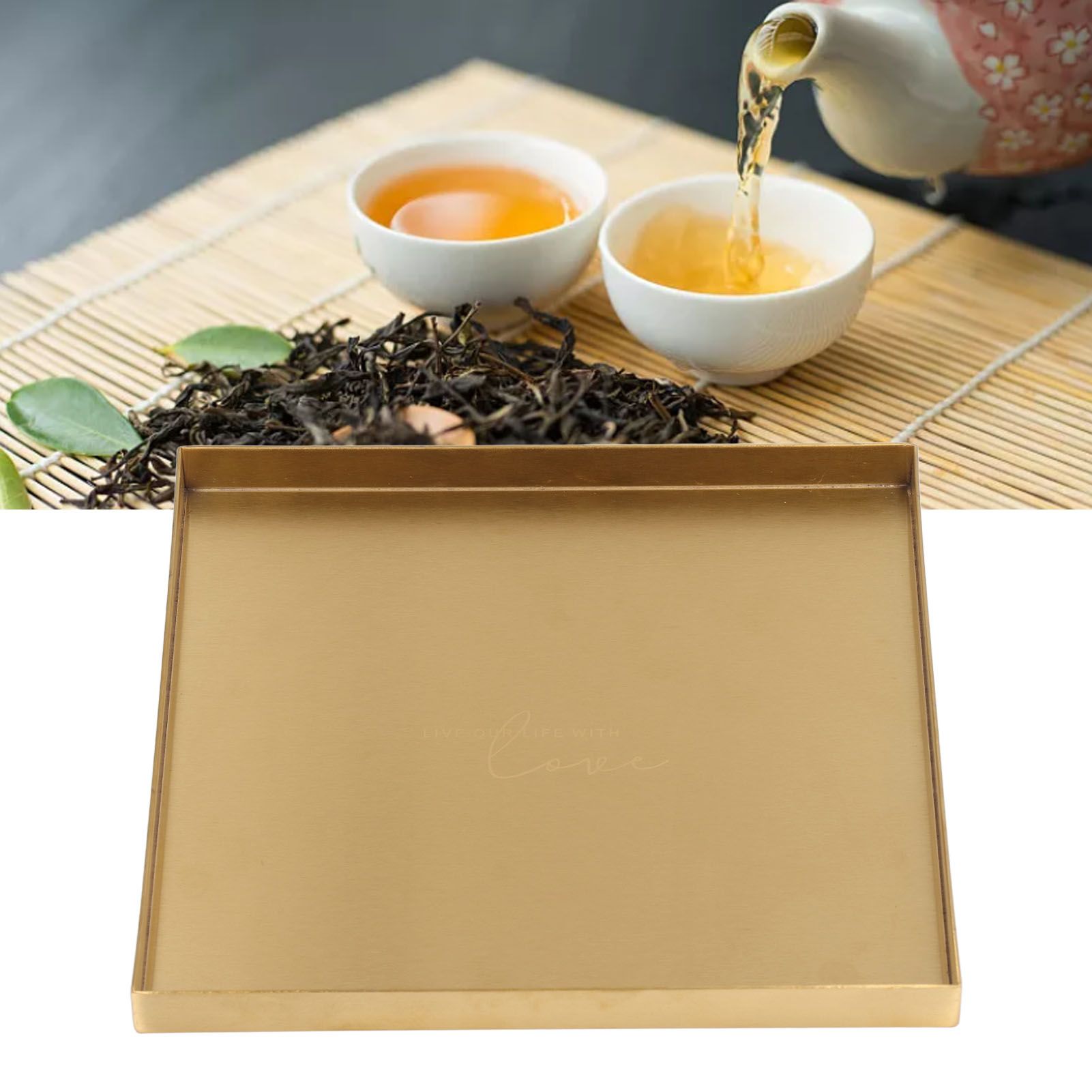 Gold Stainless Steel Tray Decorative Jewelry Dish Makeup Tray Organizer for view 12