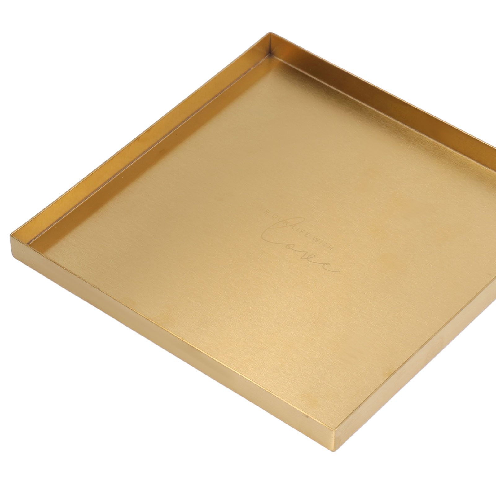 Gold Stainless Steel Tray Decorative Jewelry Dish Makeup Tray Organizer for view 13