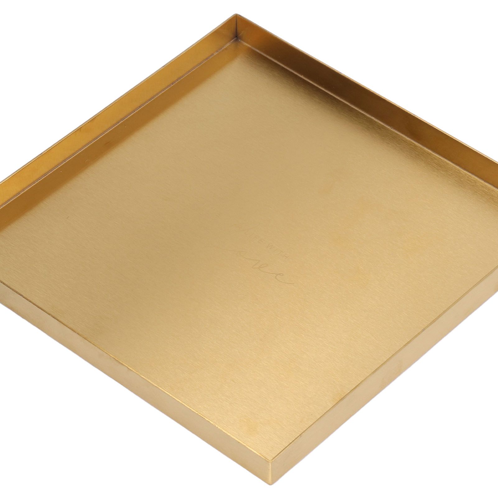 Gold Stainless Steel Tray Decorative Jewelry Dish Makeup Tray Organizer for view 14