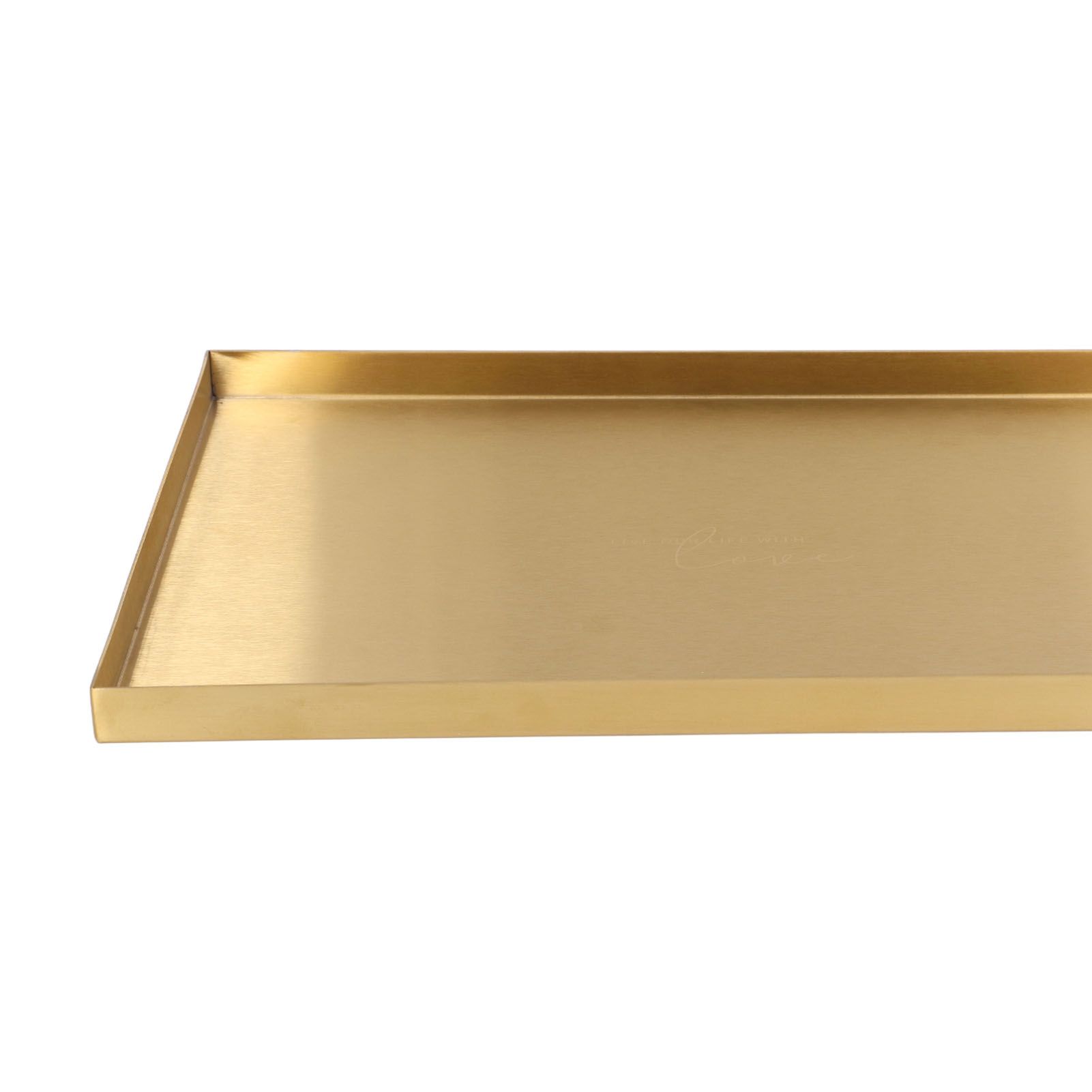 Modern Metal Gold Plate Rectangle Storage Tray Cosmetic Jewelry Display view 13