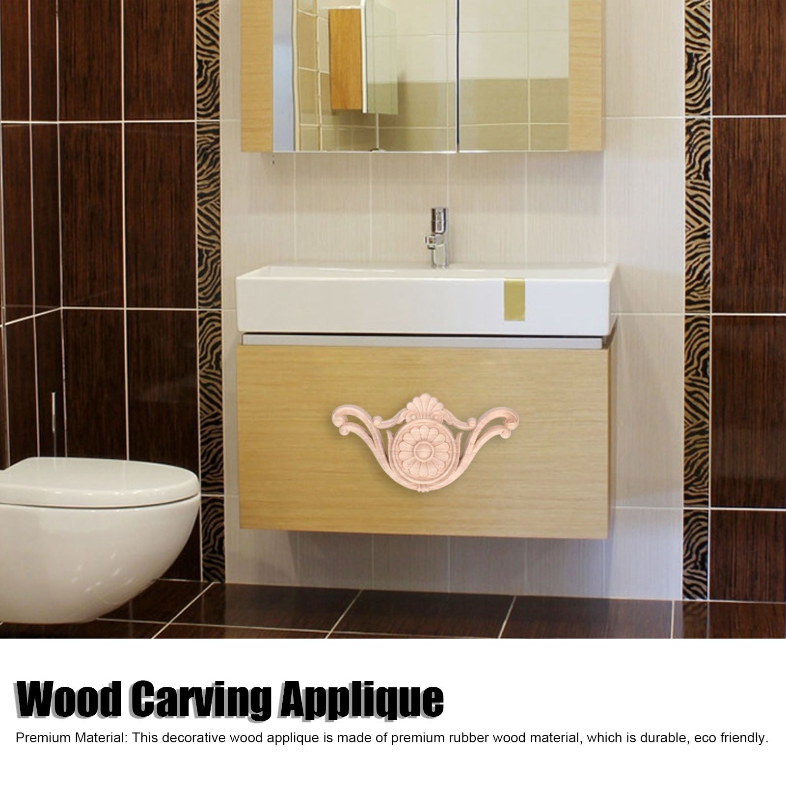 Wood Applique Easy Installation Durable Natural Eco Friendly Classic Exquisite view 14