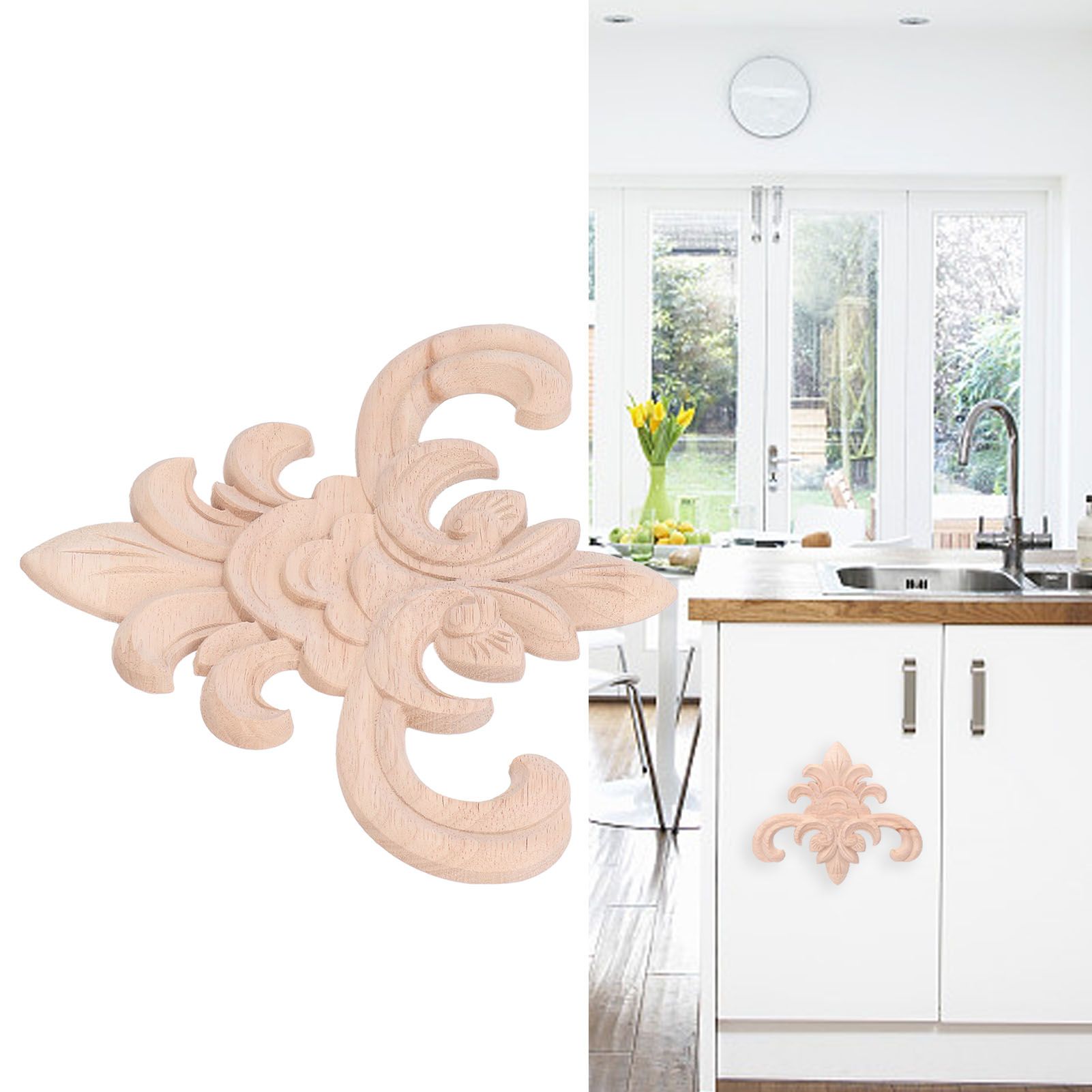 Wood Applique Easy Installation Durable Natural Eco Friendly Classic Exquisite view 12