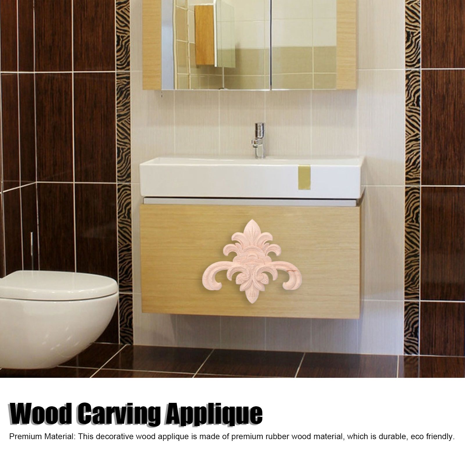 Wood Applique Easy Installation Durable Natural Eco Friendly Classic Exquisite view 14