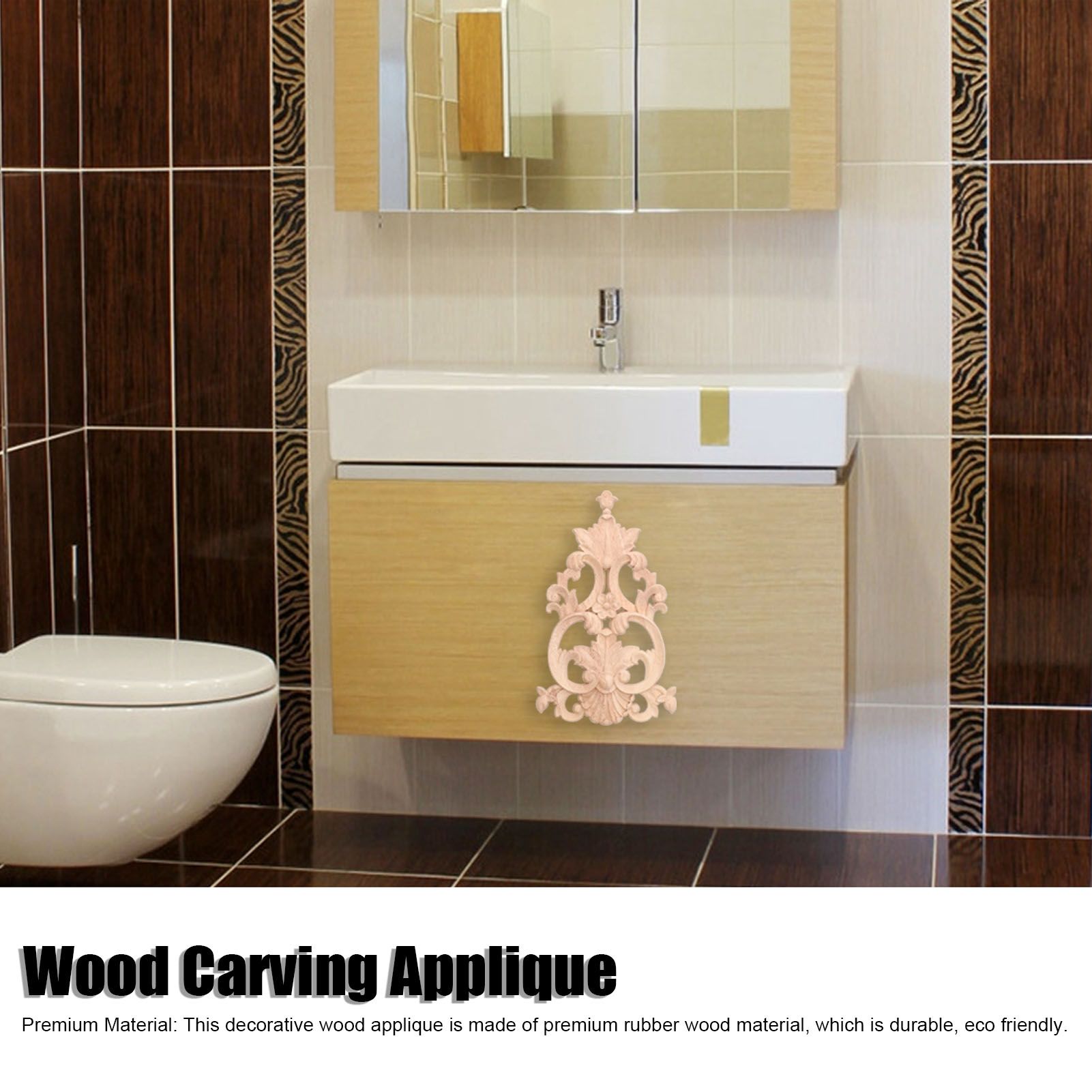 Wood Applique Easy Installation Durable Natural Eco Friendly Classic Exquisite view 14