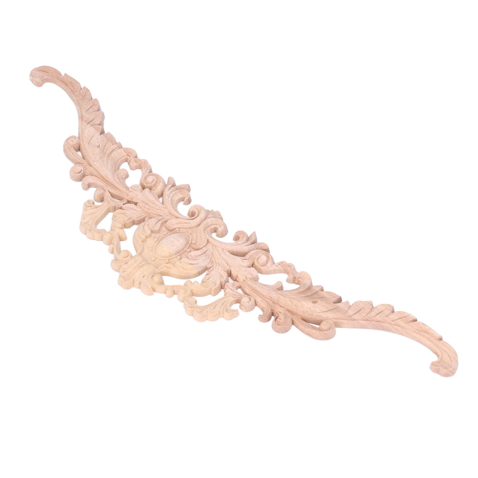 Wood Appliques Exquisite Elegant European Style Rubber Wood Long Flower Piece view 10
