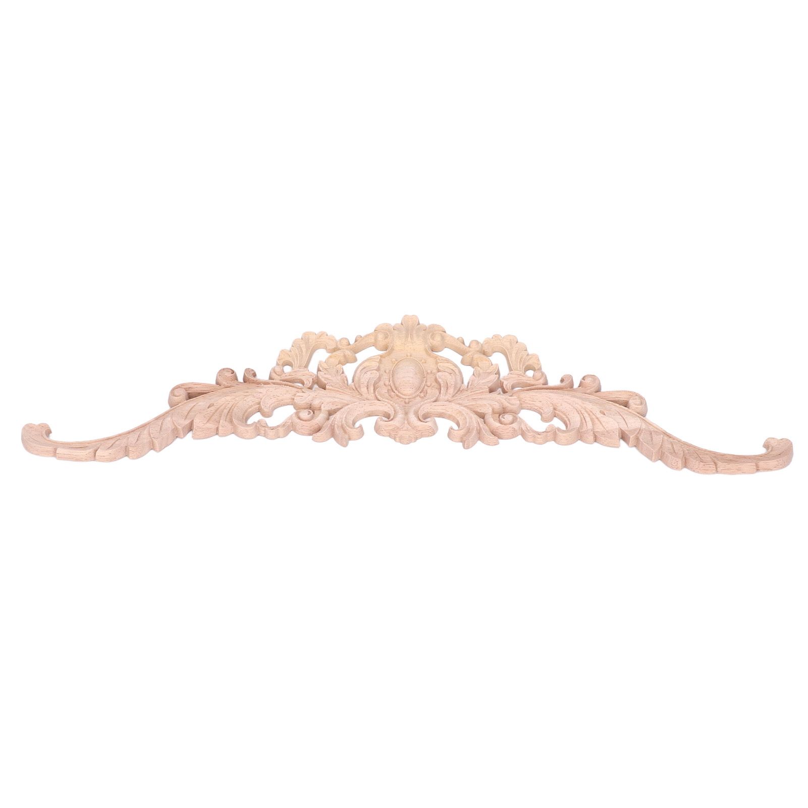 Wood Appliques Exquisite Elegant European Style Rubber Wood Long Flower Piece view 14