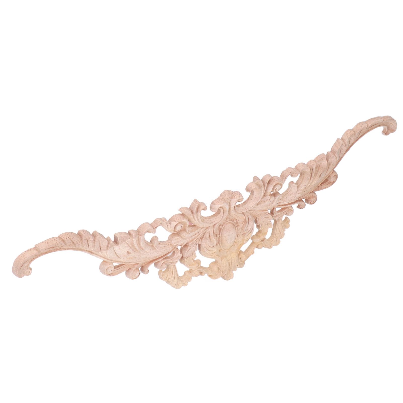 Wood Appliques Exquisite Elegant European Style Rubber Wood Long Flower Piece view 15