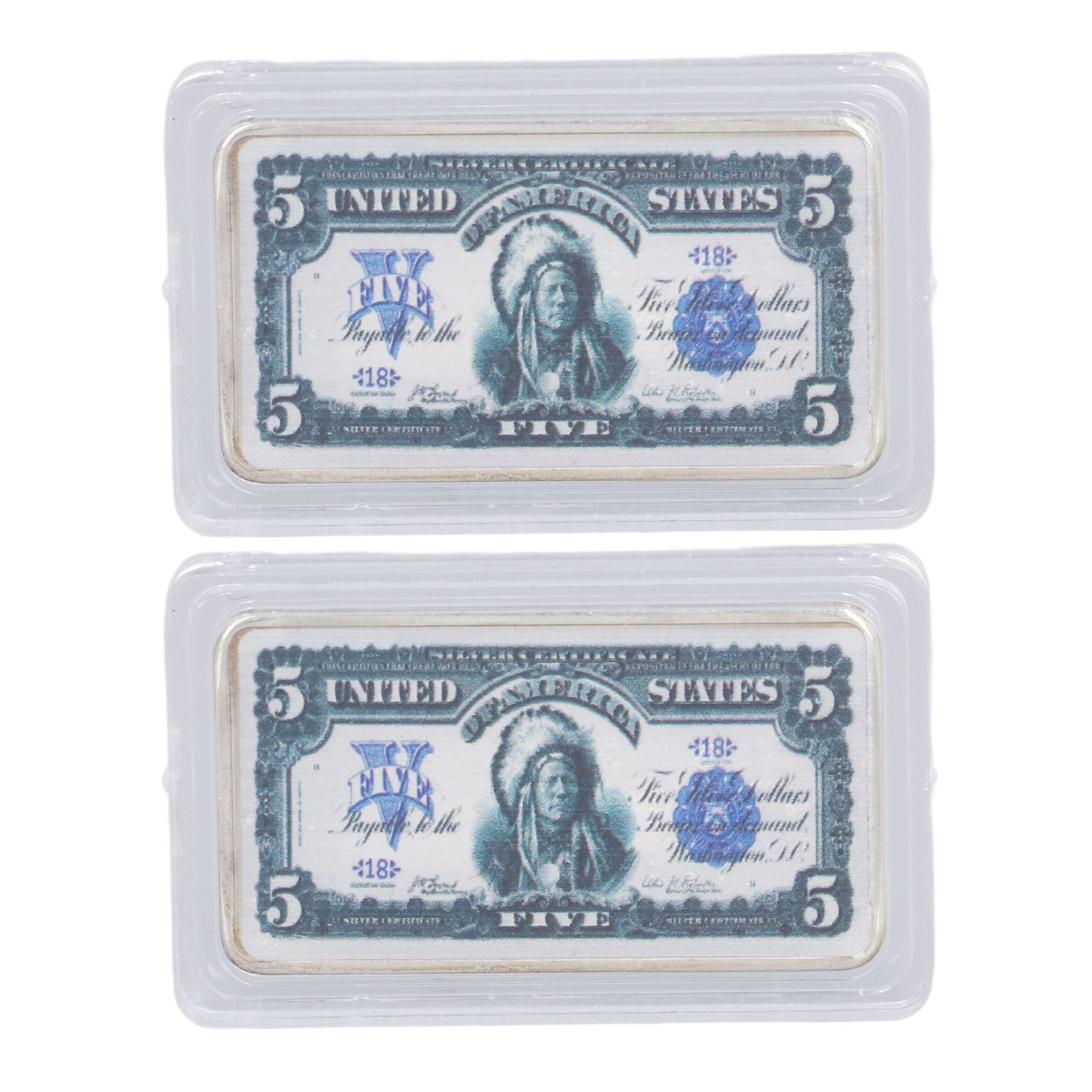 2Pcs Commemorative Coins Coin Collection 5 US Dollars Patter Fine Workmanship