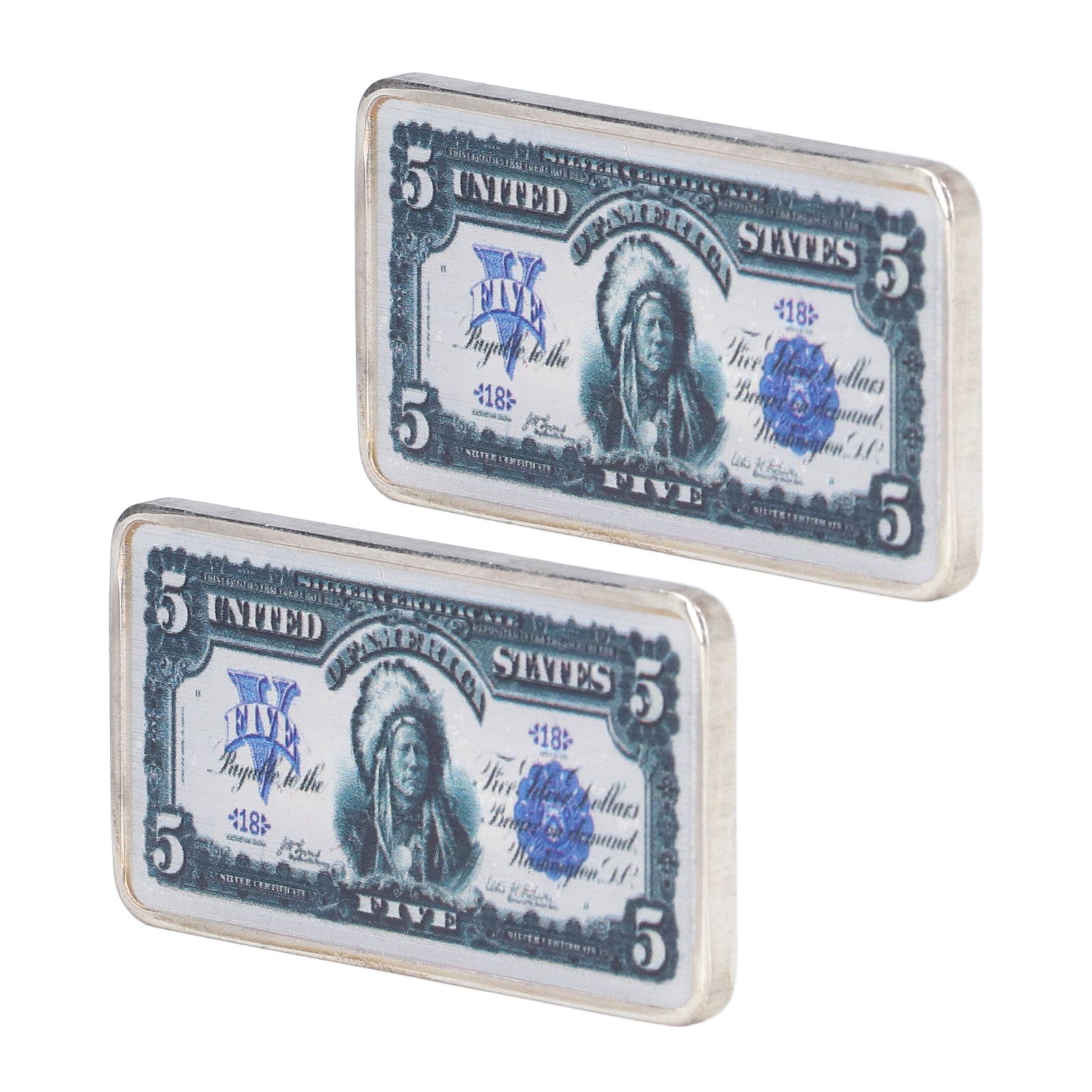 2Pcs Commemorative Coins Coin Collection 5 US Dollars Patter Fine Workmanship view 3