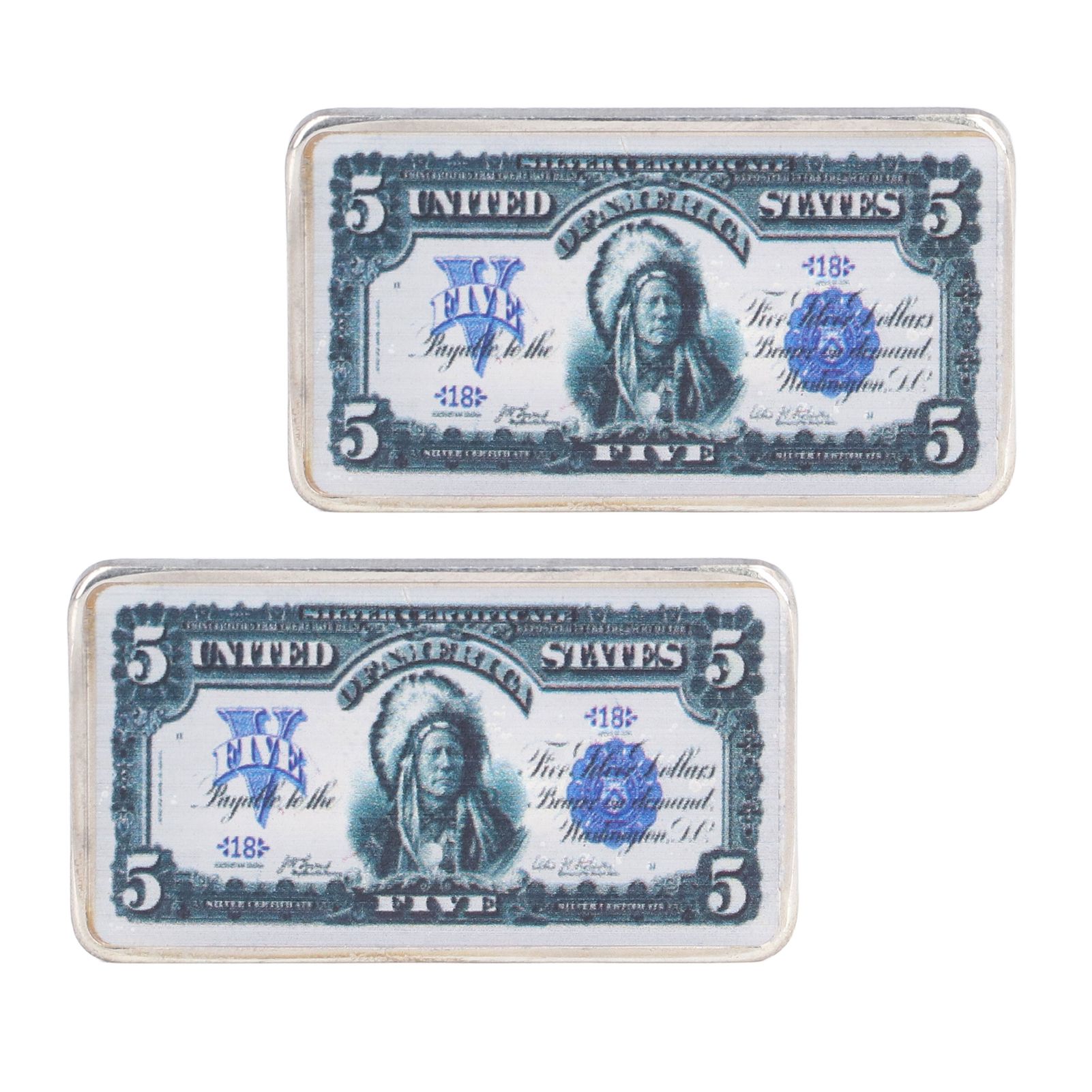 2Pcs Commemorative Coins Coin Collection 5 US Dollars Patter Fine Workmanship view 8