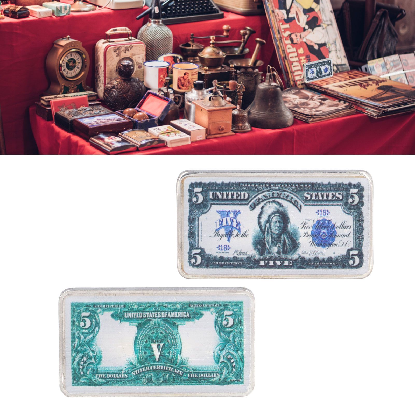 2Pcs Commemorative Coins Coin Collection 5 US Dollars Patter Fine Workmanship view 12