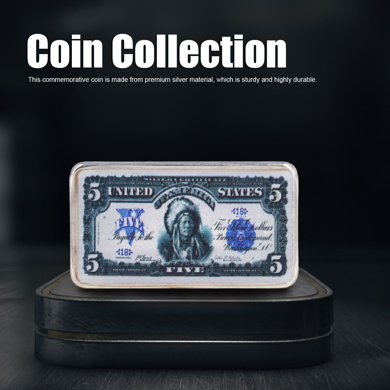 2Pcs Commemorative Coins Coin Collection 5 US Dollars Patter Fine Workmanship view 14