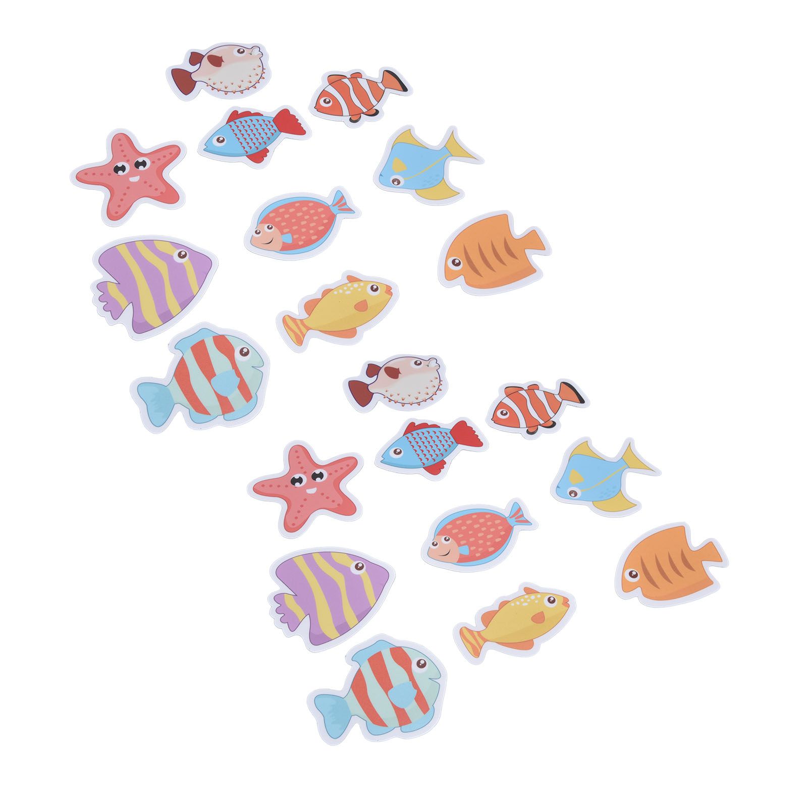 2 Sets Nonslip Bathtub Stickers Matte Colorful Fish Self Adhesive Waterproof view 2