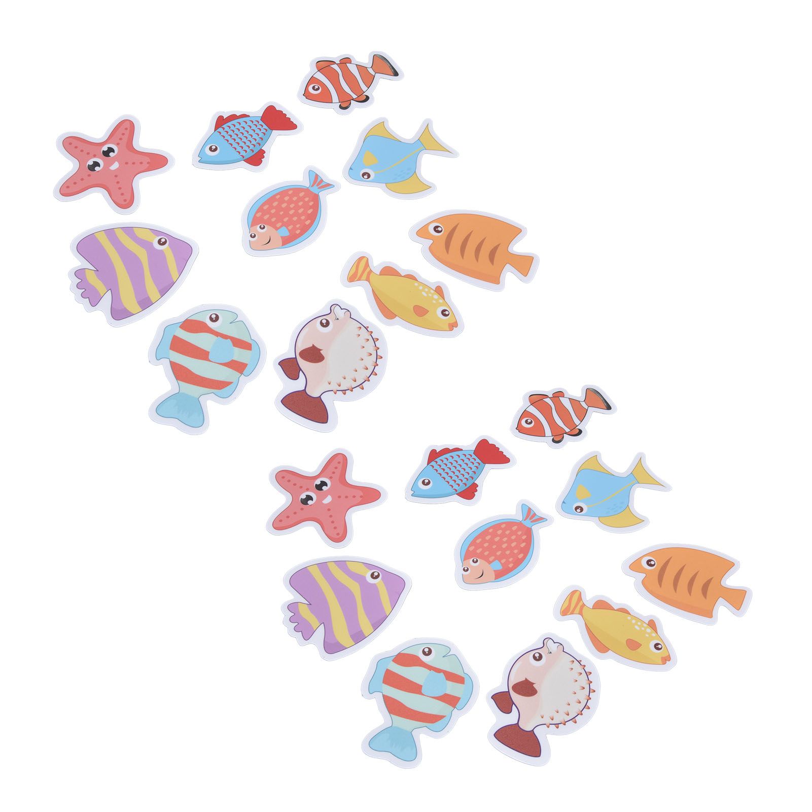 2 Sets Nonslip Bathtub Stickers Matte Colorful Fish Self Adhesive Waterproof view 6